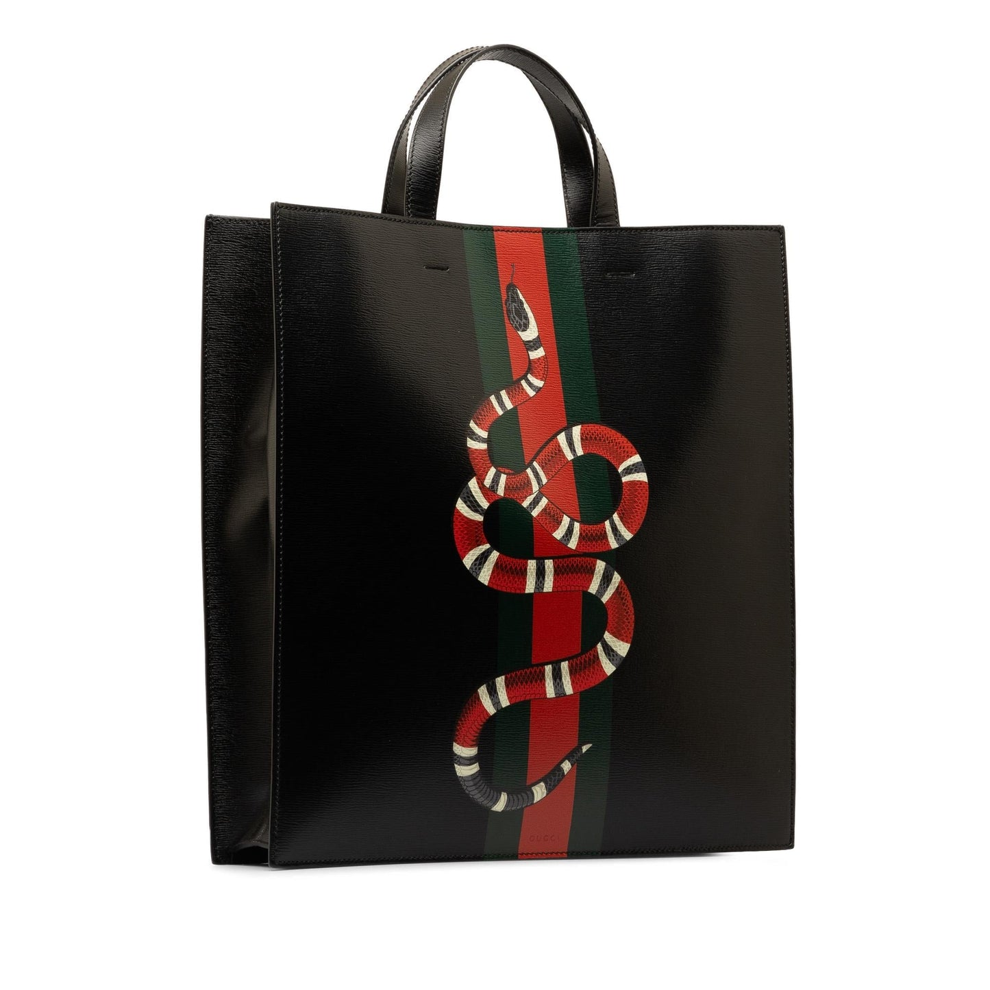 Gucci Kingsnake Web SHG-UklDUT Calf Black Tote Bag