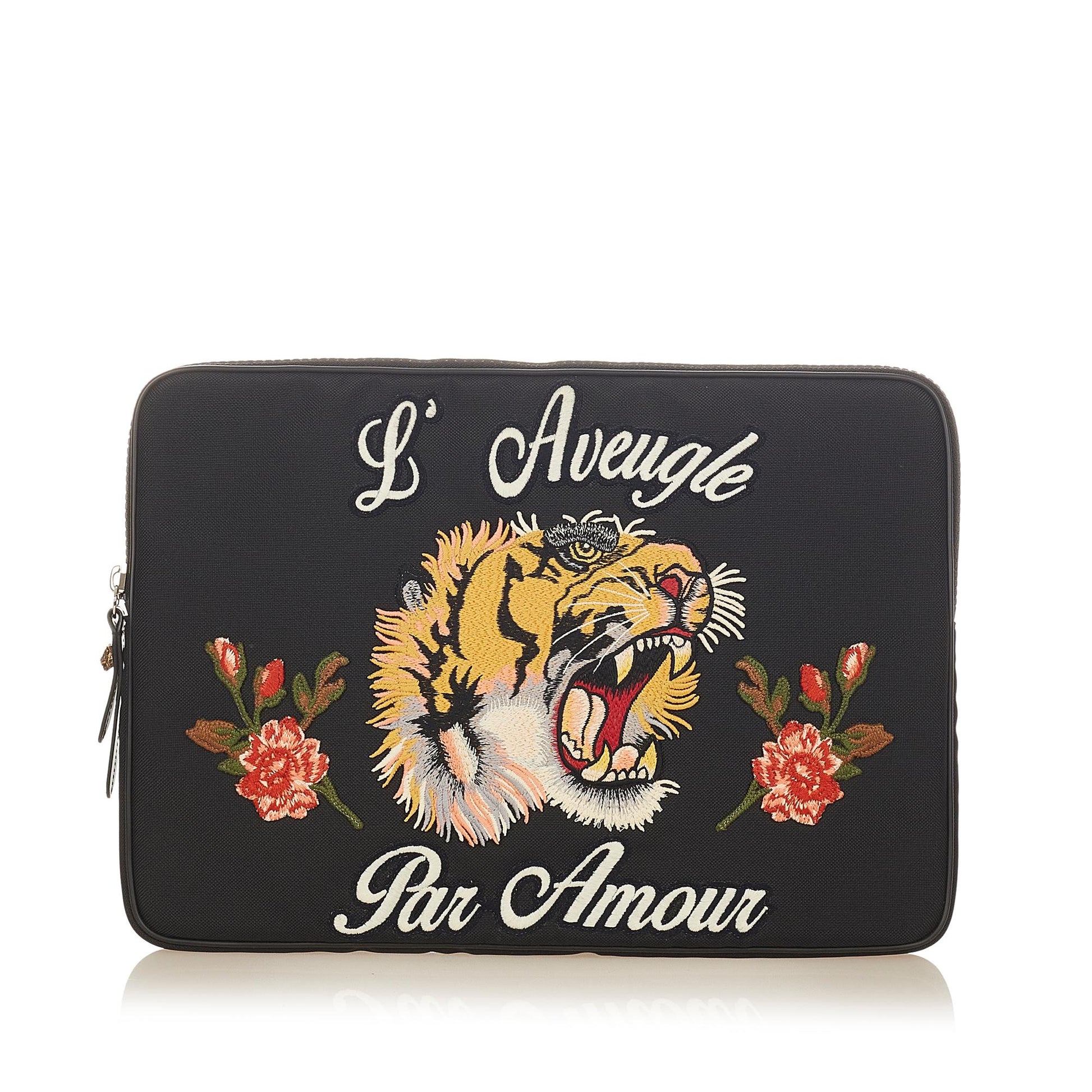 Gucci LAveugle Par Amour SHG Nylon Black Clutch Bag Bag Shg