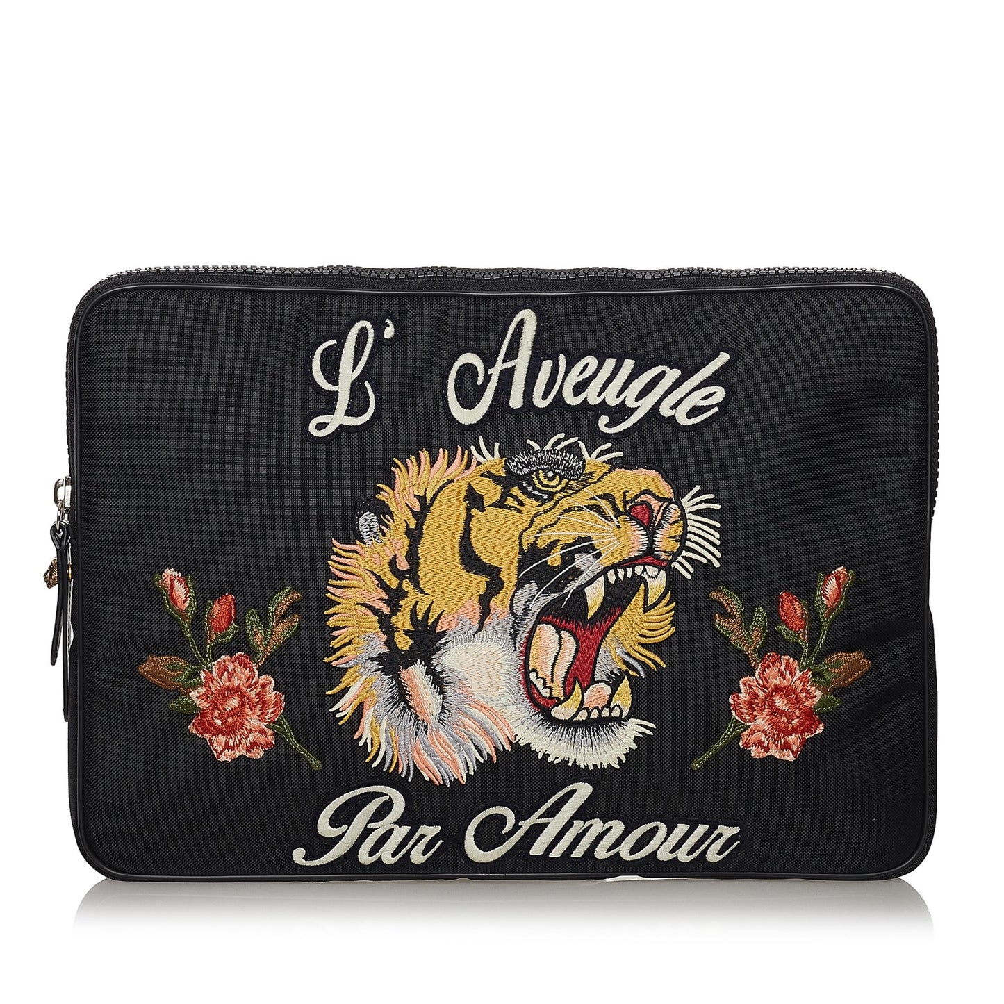 Gucci LAveugle Par Amour SHG Nylon Black Clutch Bag