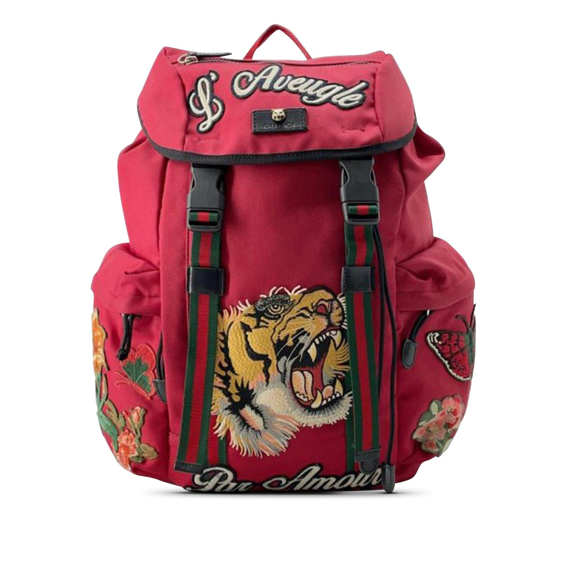 Gucci L'Aveugle Par Amour Techno Backpack Canvas Red