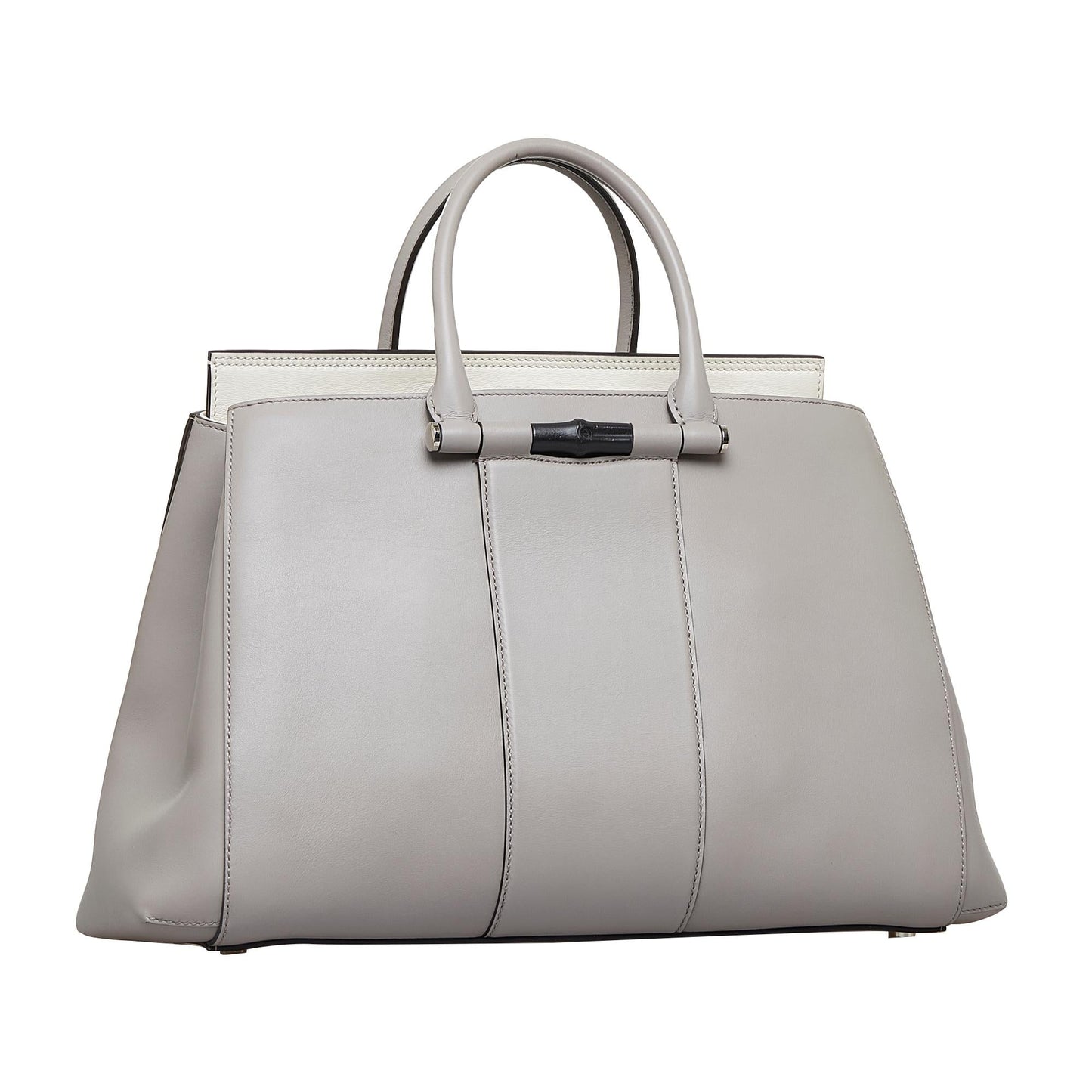 Gucci Lady Bamboo SHG-l18GiE Calf Grey Satchel Bag