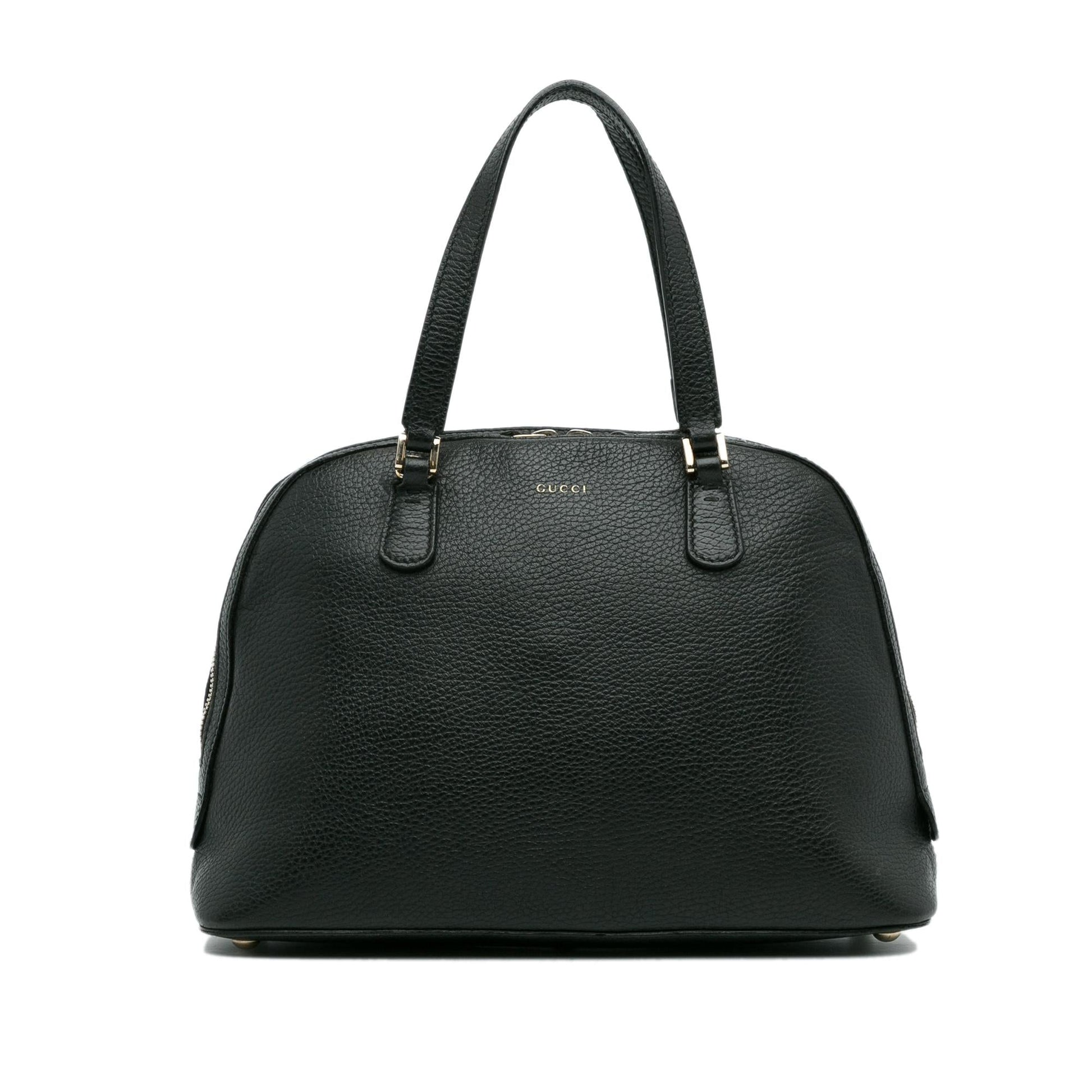 Gucci Lady Dollar Dome SHG-1kO9i4 Calf Black Satchel Bag