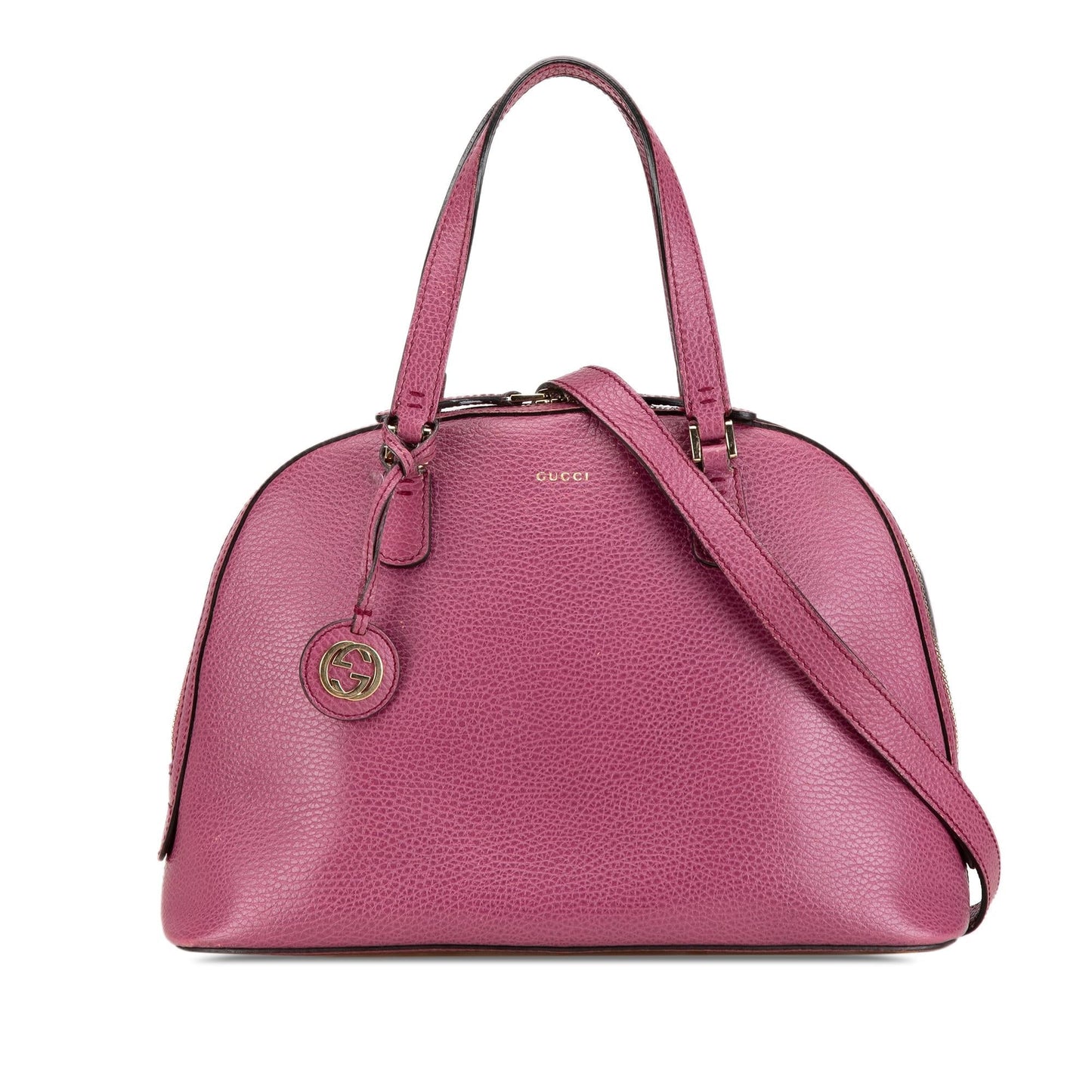 Gucci Lady Dollar Dome Calf Satchel Bag