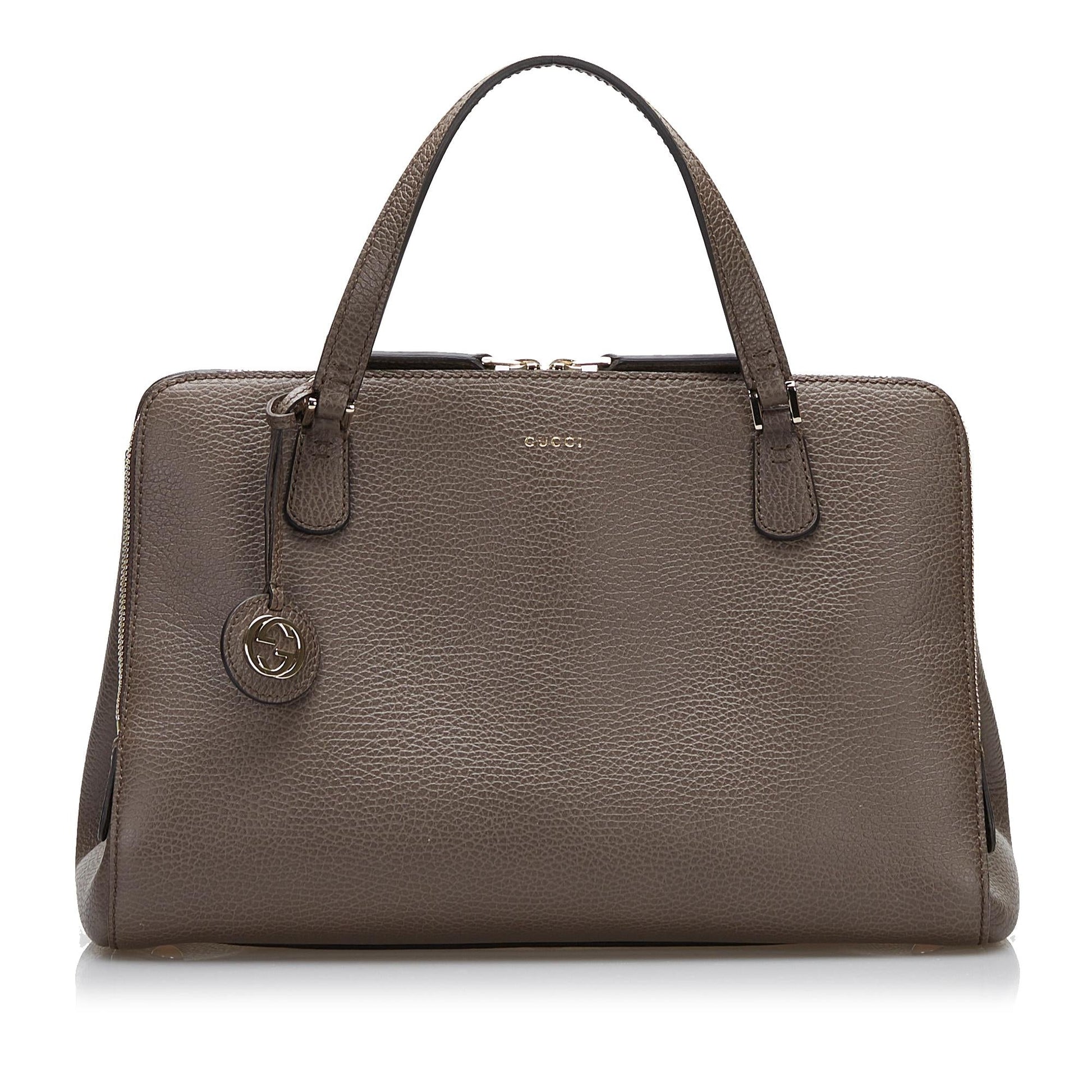 Gucci Lady Dollar SHG Calf Brown Satchel Bag