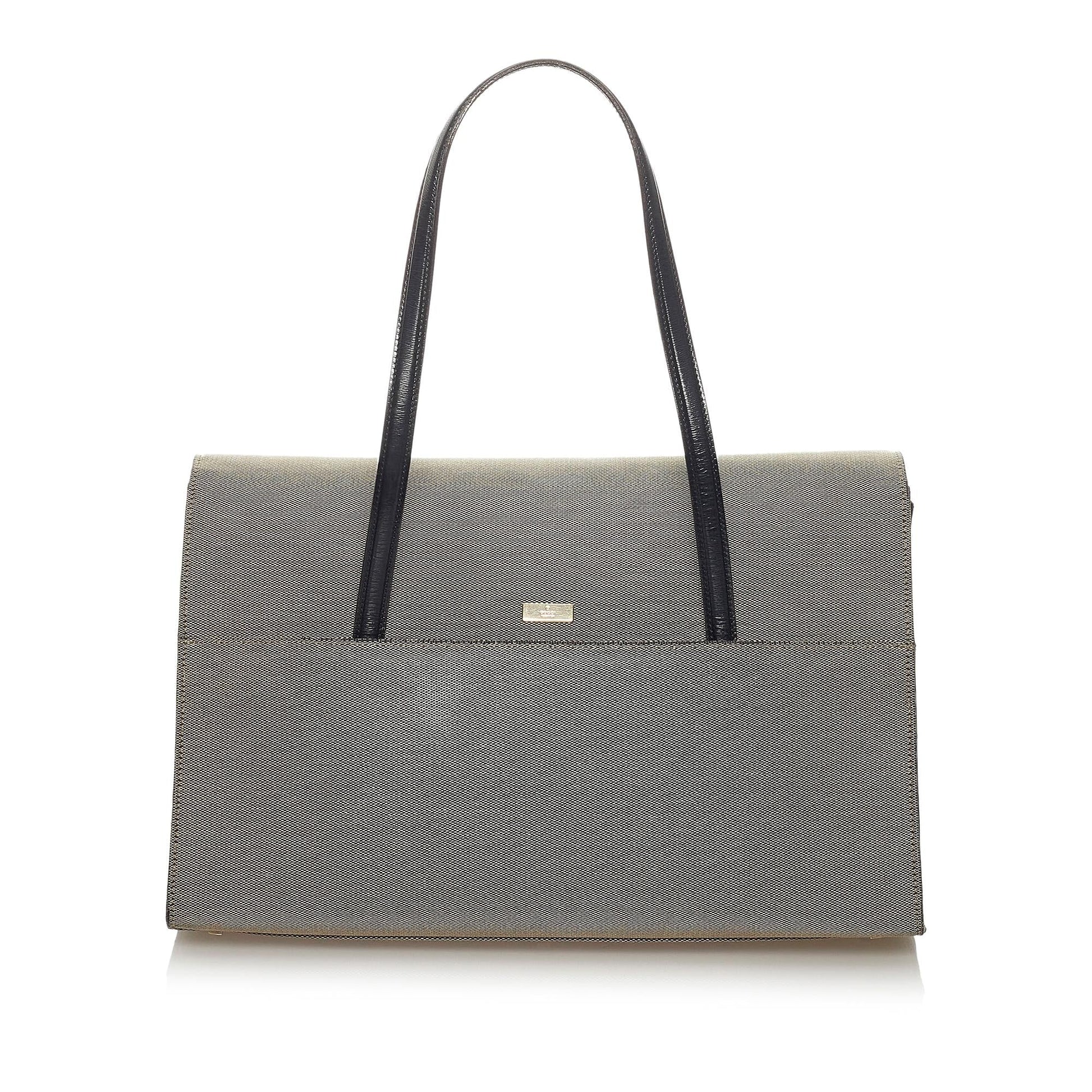 Gucci Lady Lock SHG Canvas Black Grey Tote Bag