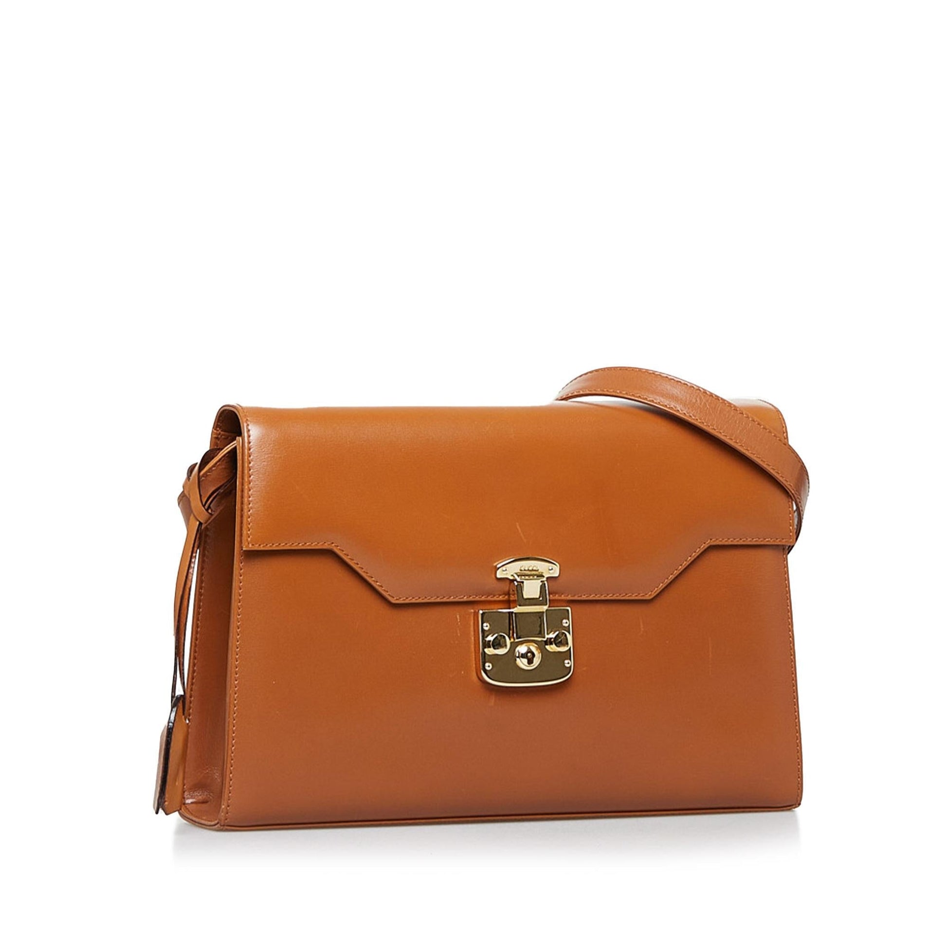 Gucci Lady Lock SHG-waI5Pa Calf Brown Crossbody Bag
