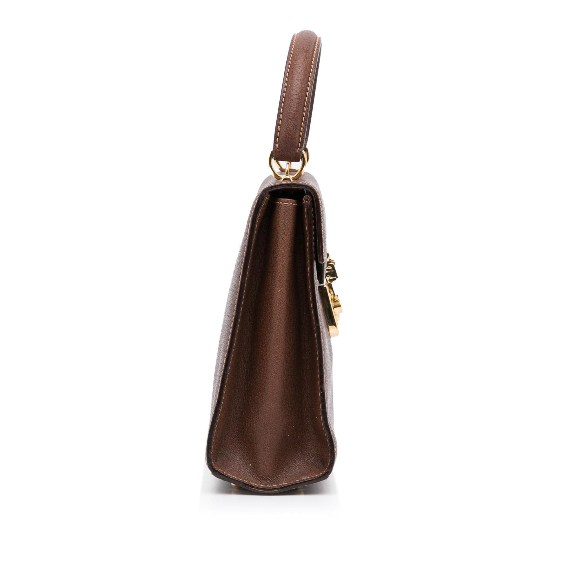 Gucci Lady Lock SHG-N7Iy6r Calf Brown Satchel Bag