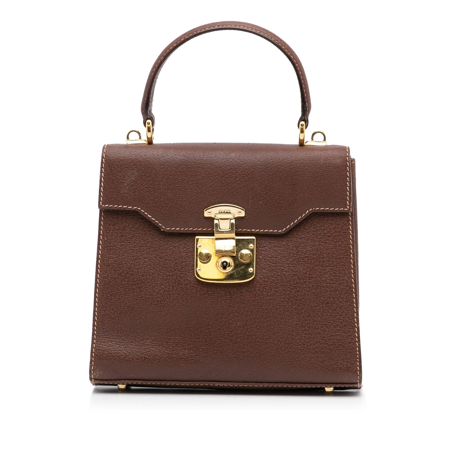 Gucci Lady Lock SHG-N7Iy6r Calf Brown Satchel Bag