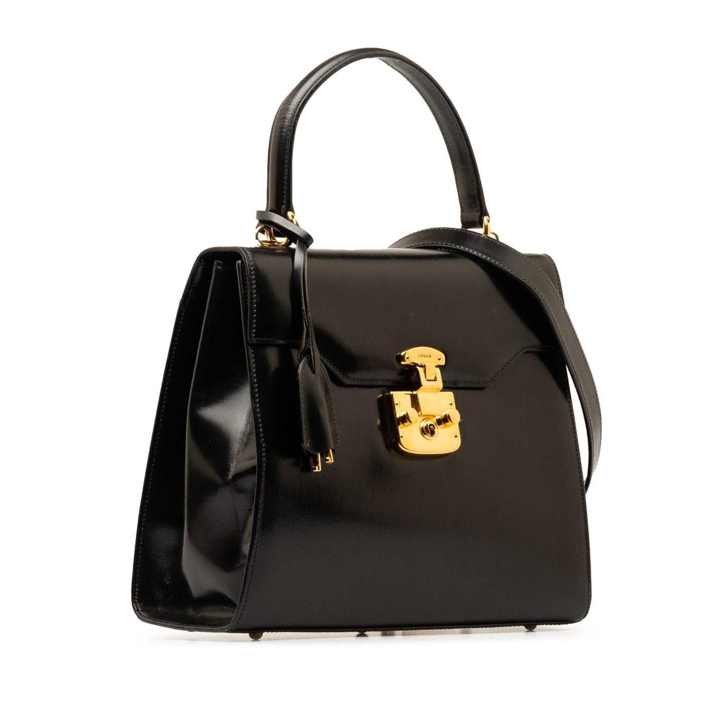 Gucci Lady Lock SHG-2juOMX Calf Black Satchel Bag