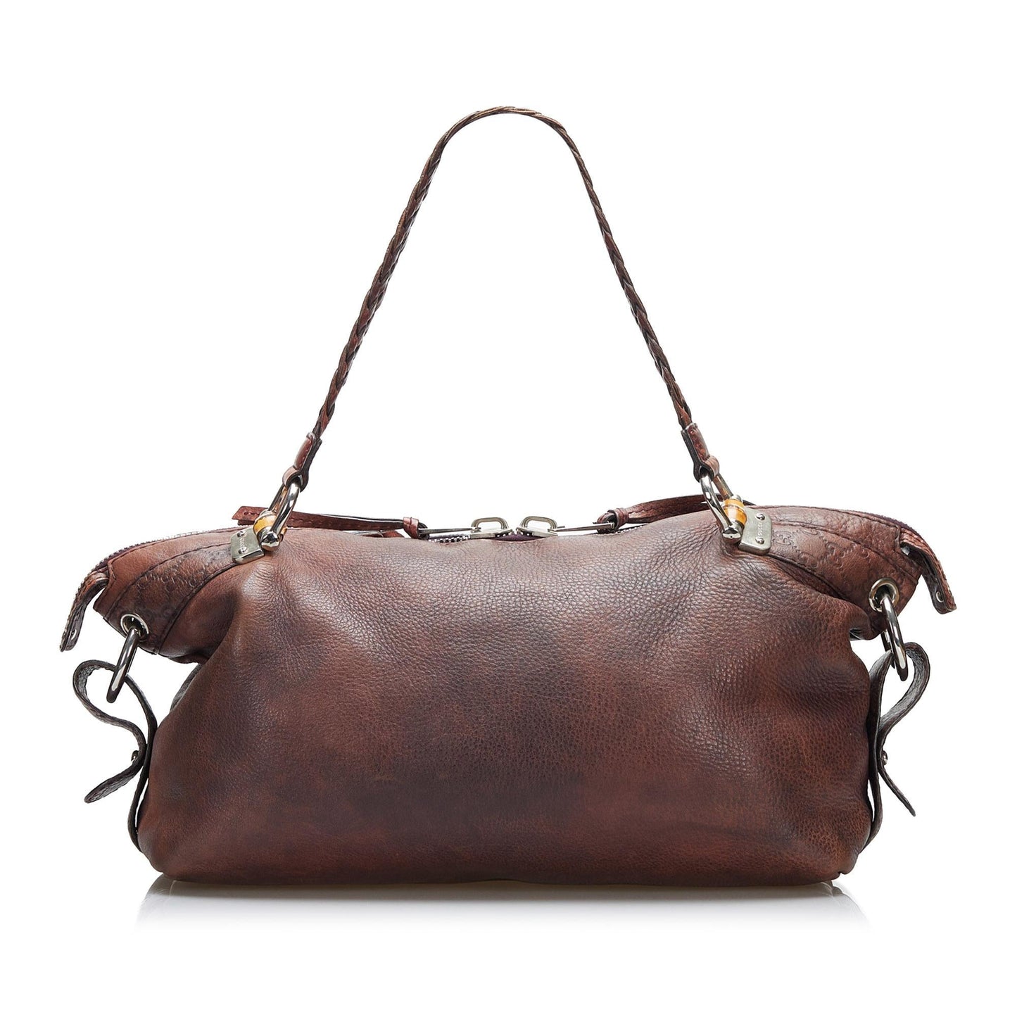Gucci Bamboo Bar SHG-hGIwnc Calf Brown Large Tote Bag