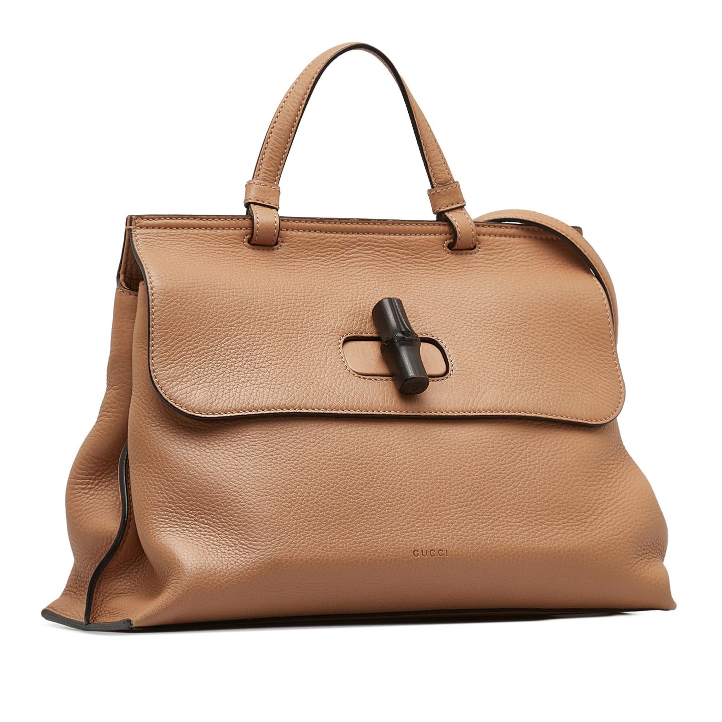 Gucci Bamboo Daily SHG-Epasge Calf Brown Large Satchel Bag