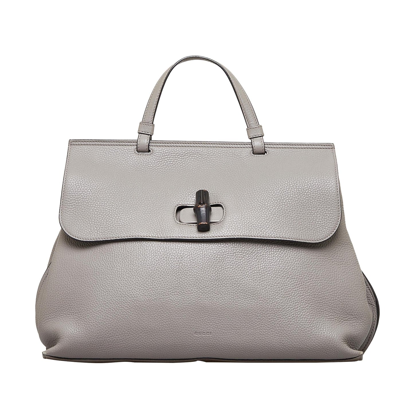 Gucci Bamboo Daily SHG-emTnzB Calf Grey Large Satchel Bag