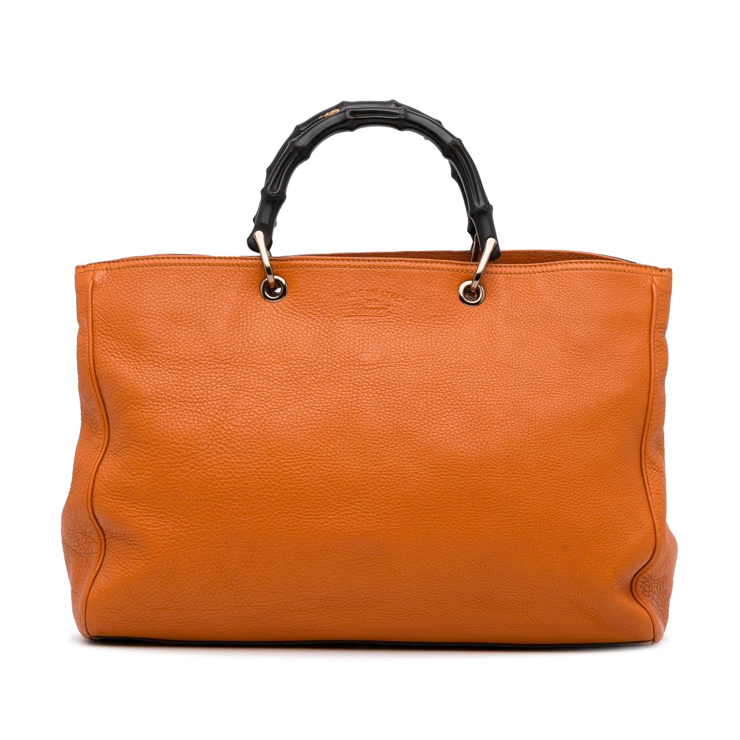 Gucci Bamboo Shopper SHG-tQylBz Calf Orange Large Satchel Bag