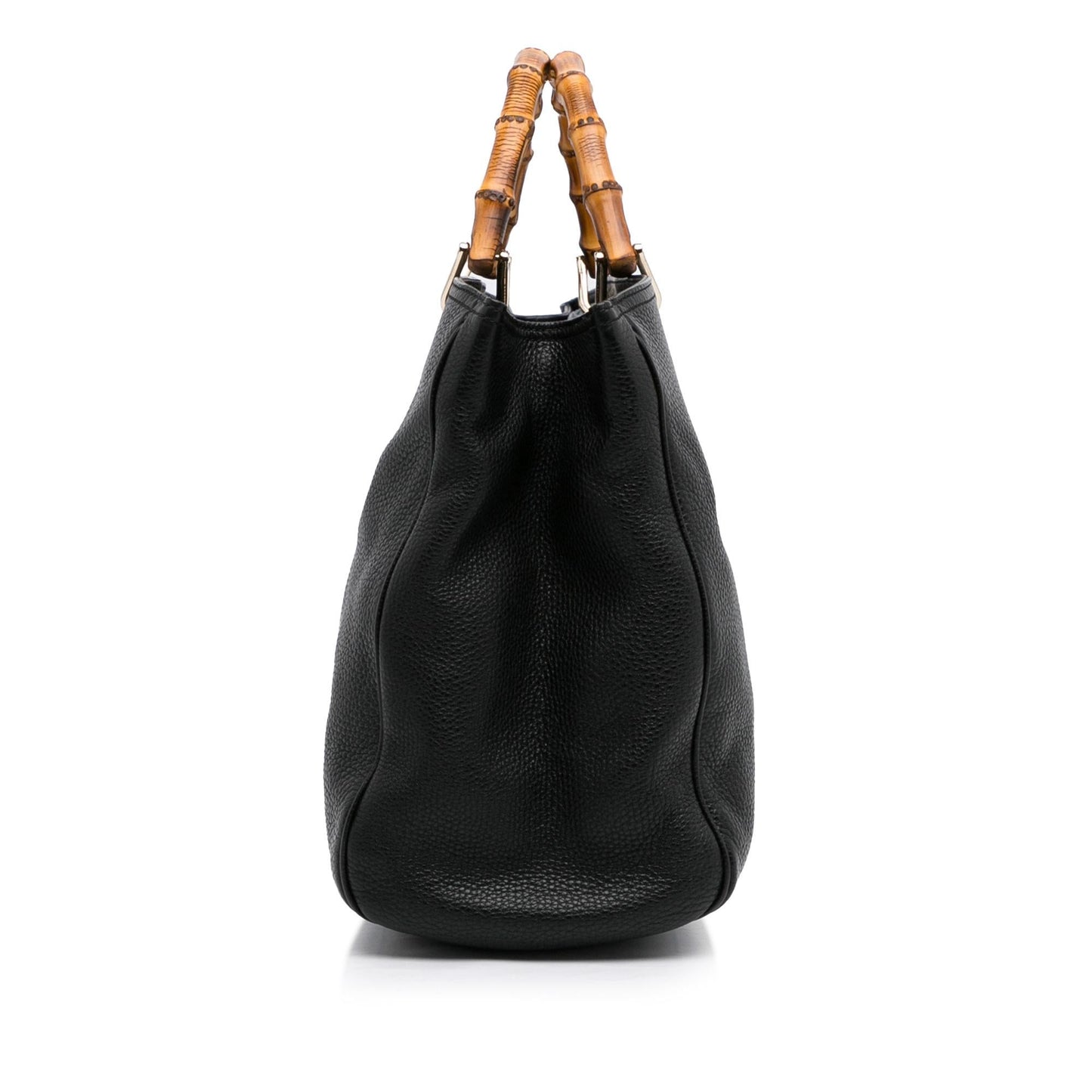 Gucci Bamboo Shopper SHG-36zcVt Calf Black Large Satchel Bag