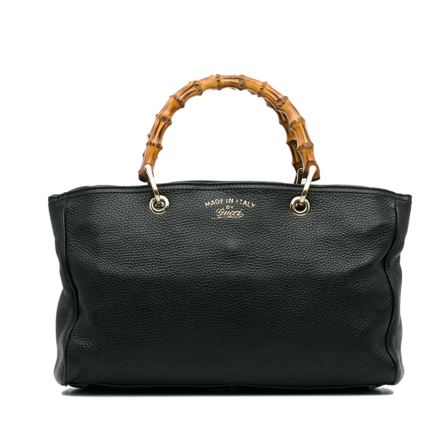 Gucci Bamboo Shopper SHG-VQA0mh Calf Black Large Satchel Bag