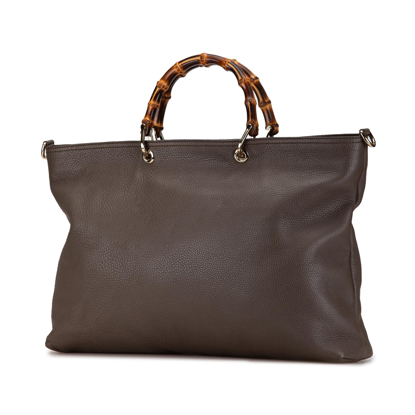 Gucci Bamboo Shopper SHG-6aRUFo Calf Calfskin Brown Large Satchel Bag