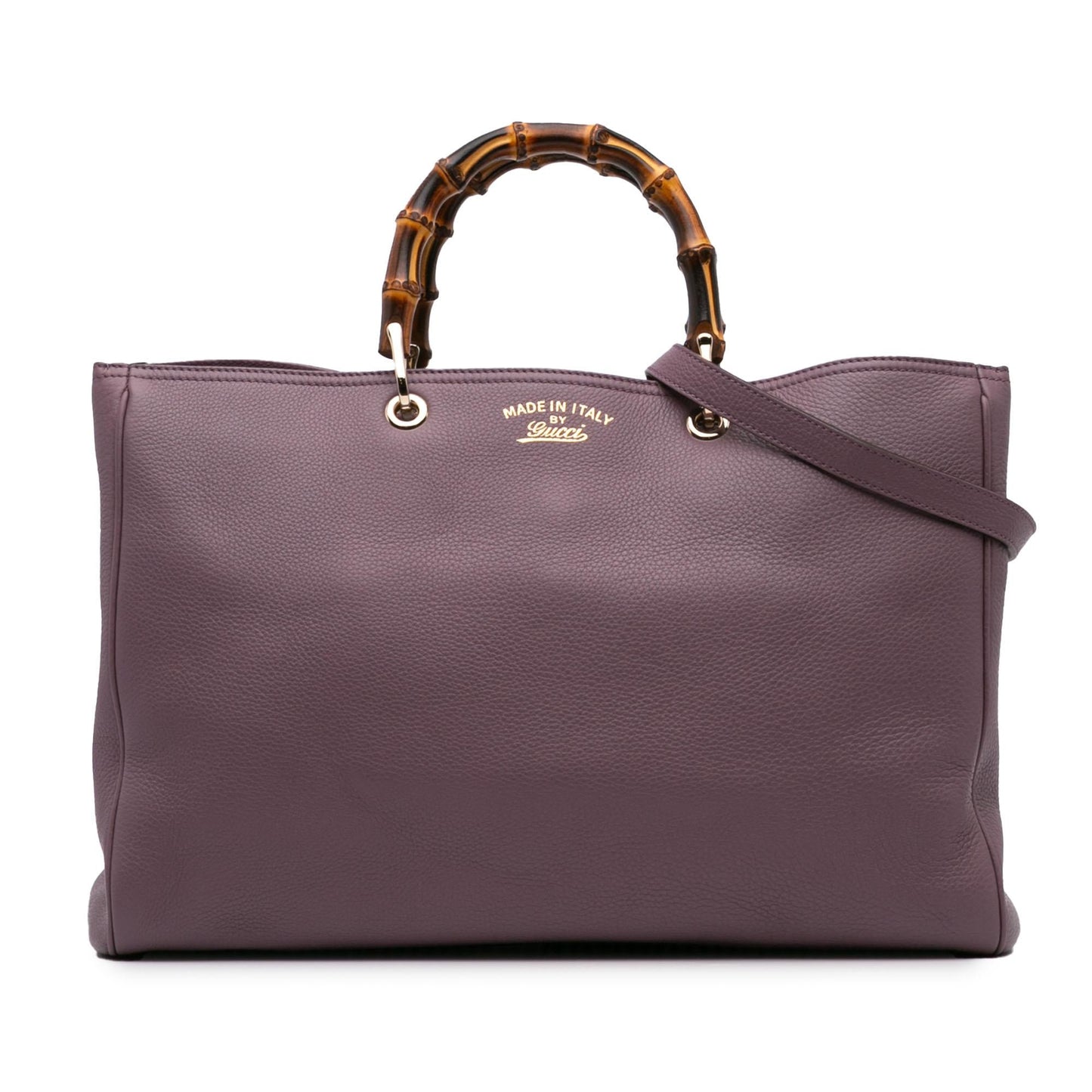 Gucci Bamboo Shopper Calf Calfskin Large Satchel Bag