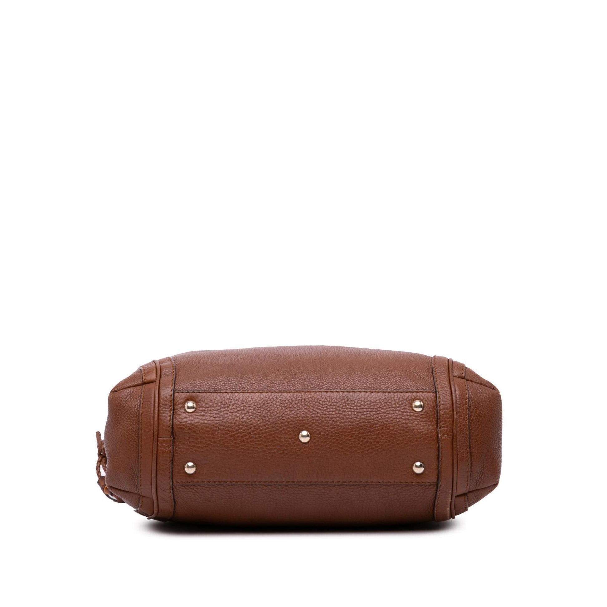 Gucci Bella Calf Calfskin Brown Large Shoulder Bag