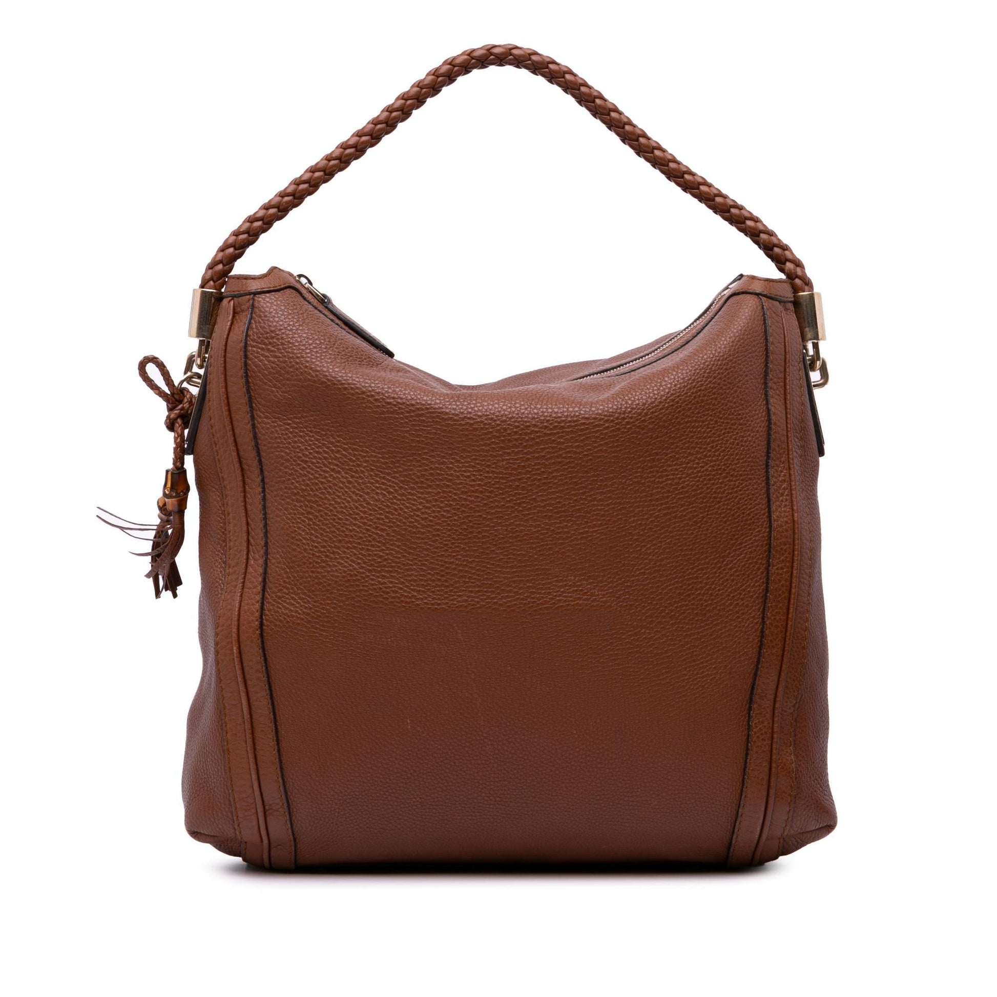 Gucci Bella Calf Calfskin Brown Large Shoulder Bag