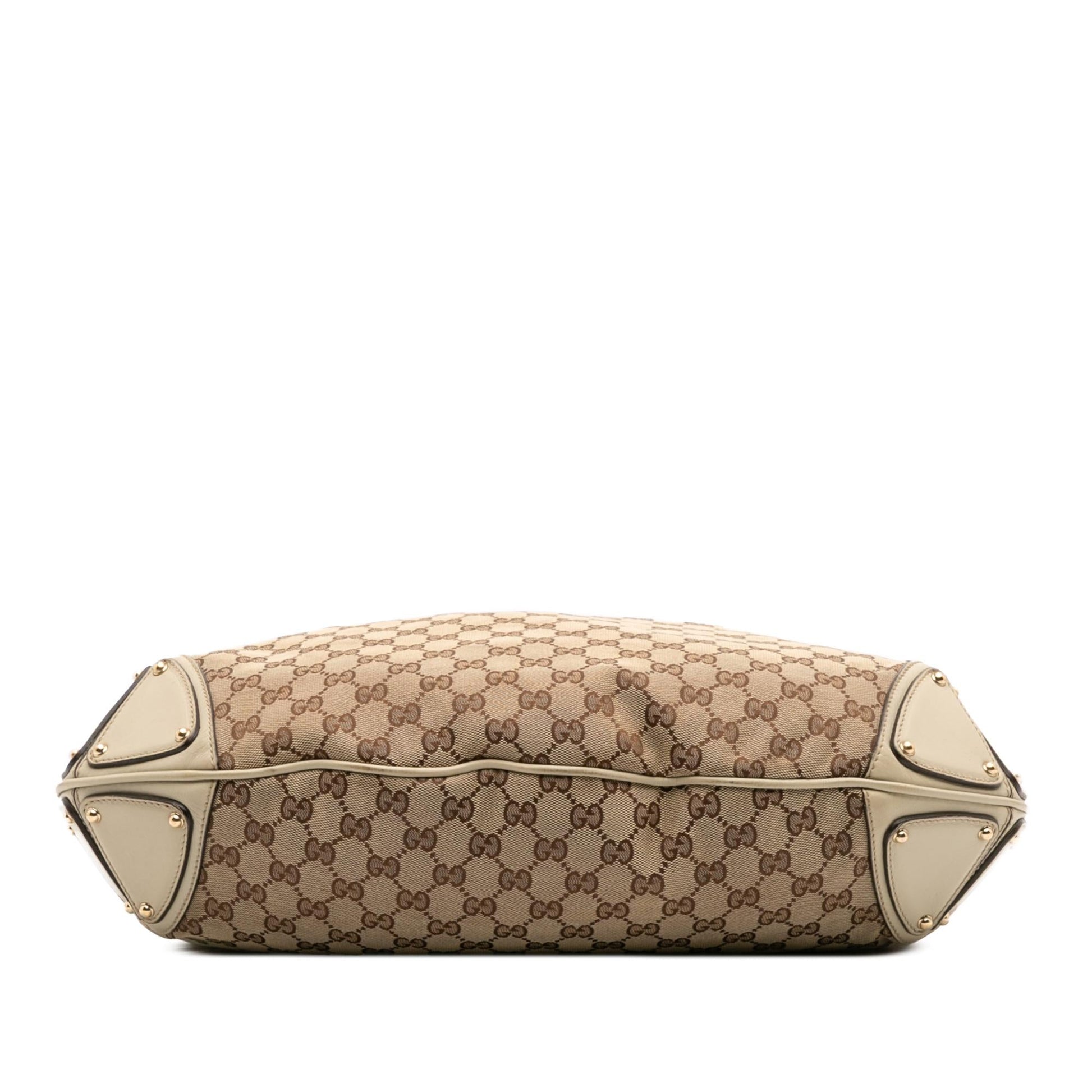 Gucci GG Bamboo Indy Canvas Large Shoulder Bag