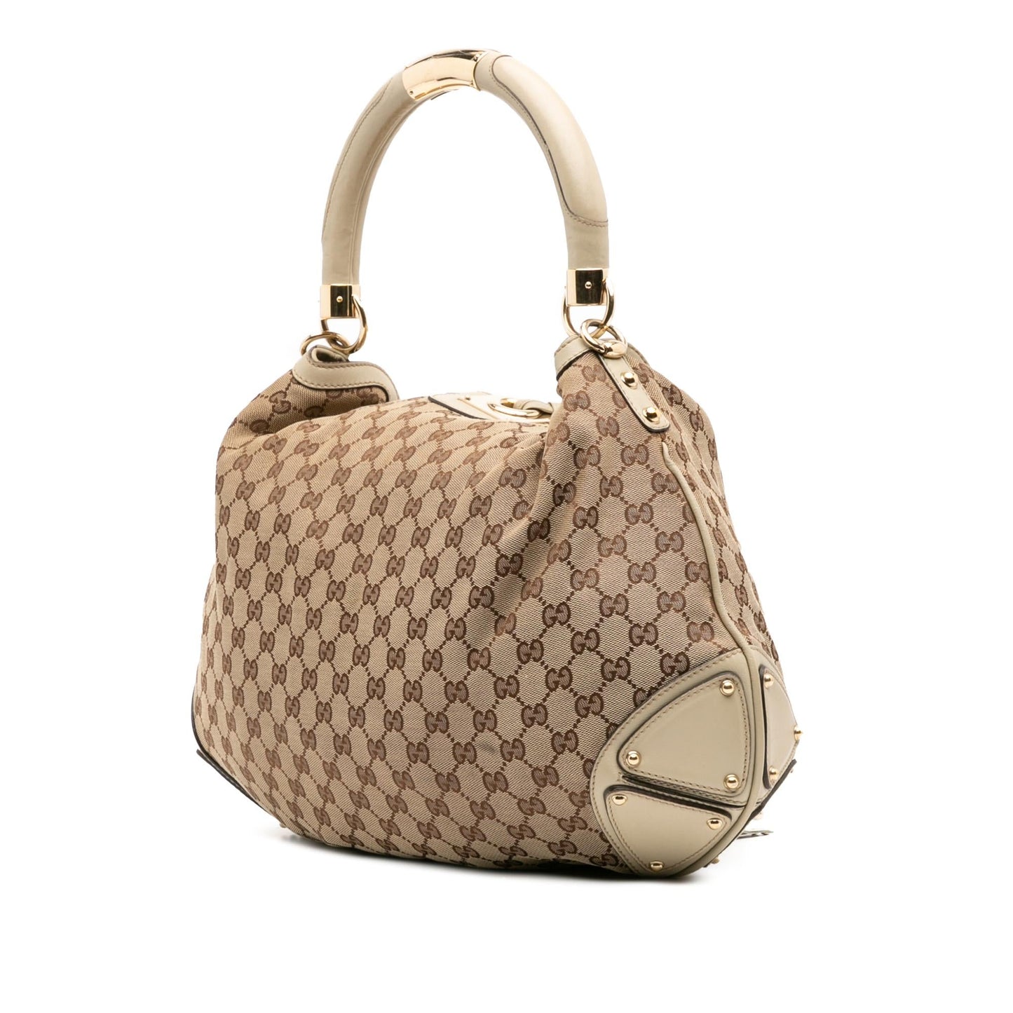 Gucci GG Bamboo Indy Canvas Large Shoulder Bag