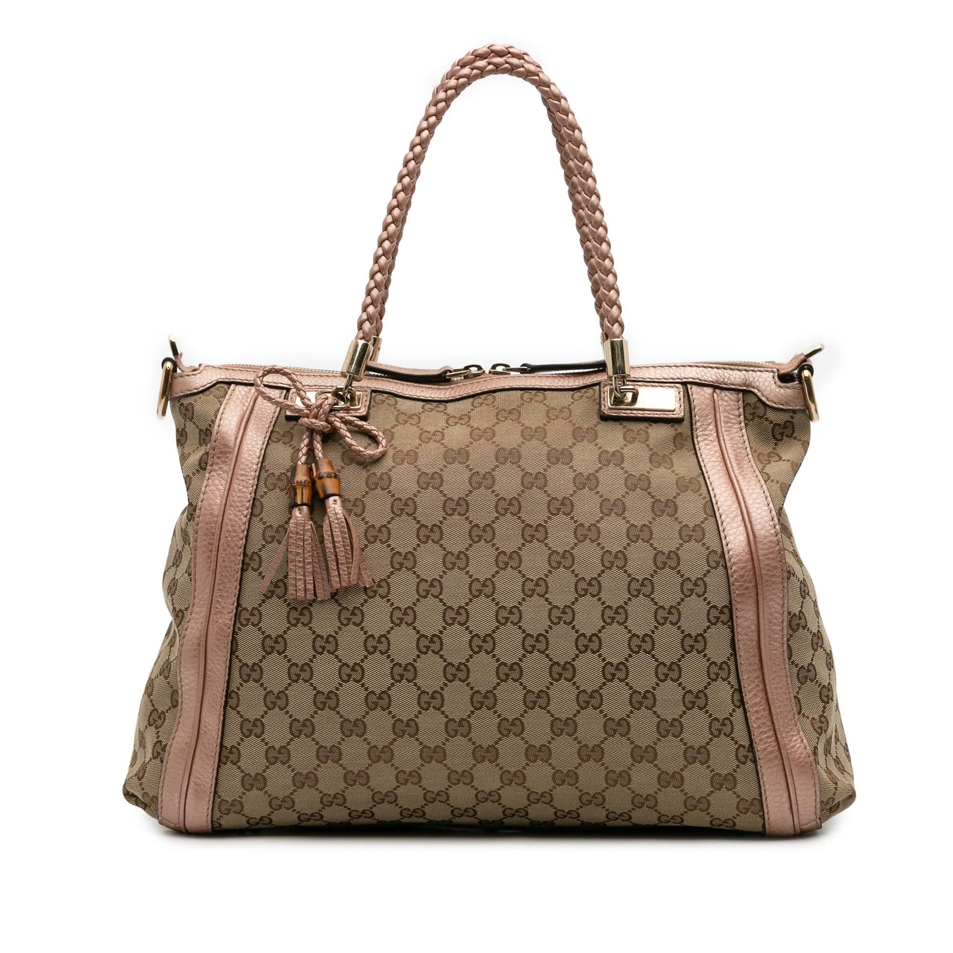 Gucci GG Bella Canvas Large Travel Bag Bella Satchel
