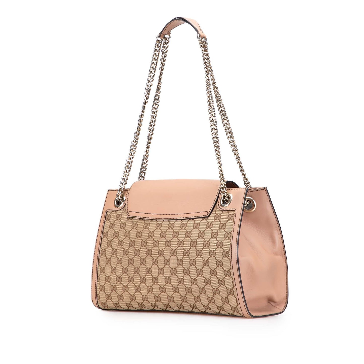 Gucci GG Emily Canvas Calf Brown Large Shoulder Bag