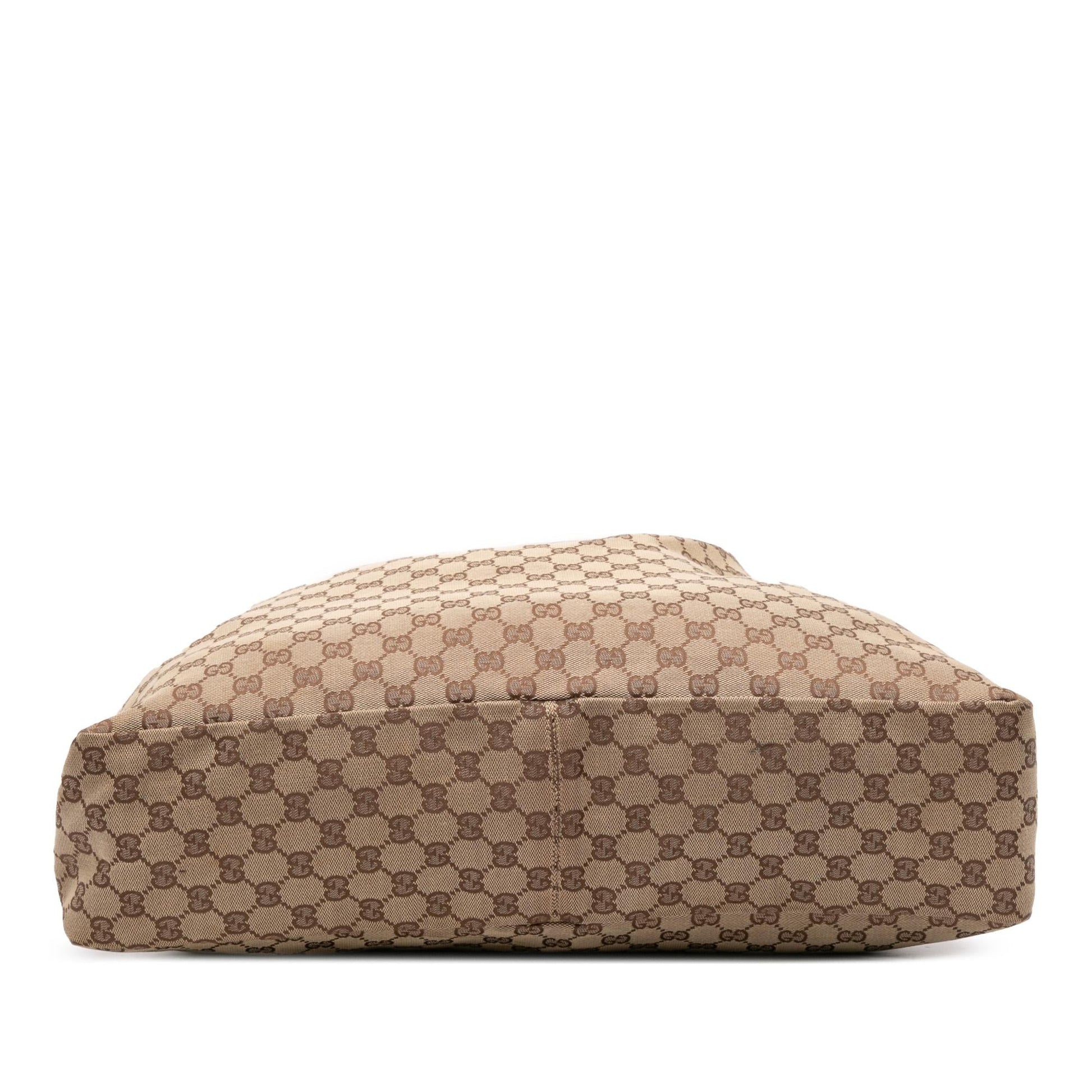 Gucci GG Horsebit Canvas Large Shoulder Bag