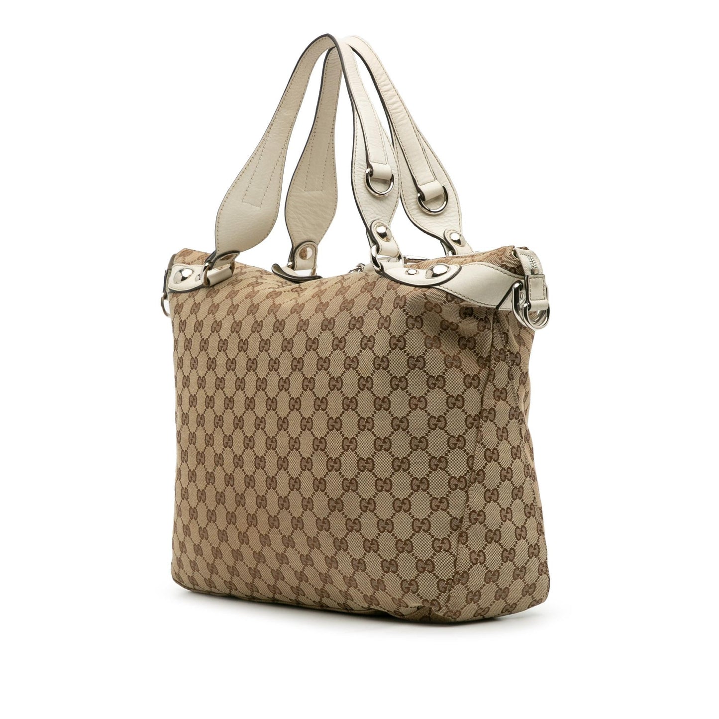 Gucci GG Icon Bit Canvas Large Travel Bag Satchel 5