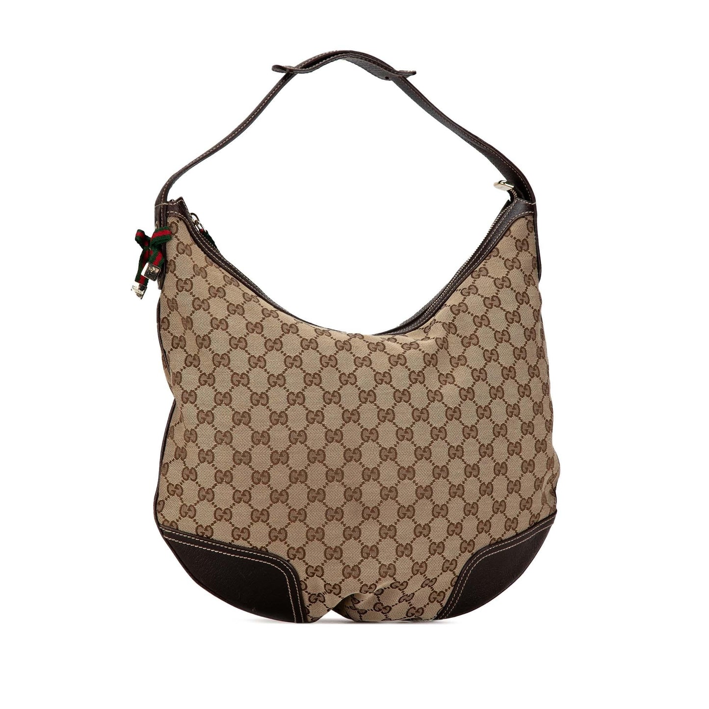 Gucci GG Princy SHG-Ez5rRi Canvas Calf Brown Large Shoulder Bag