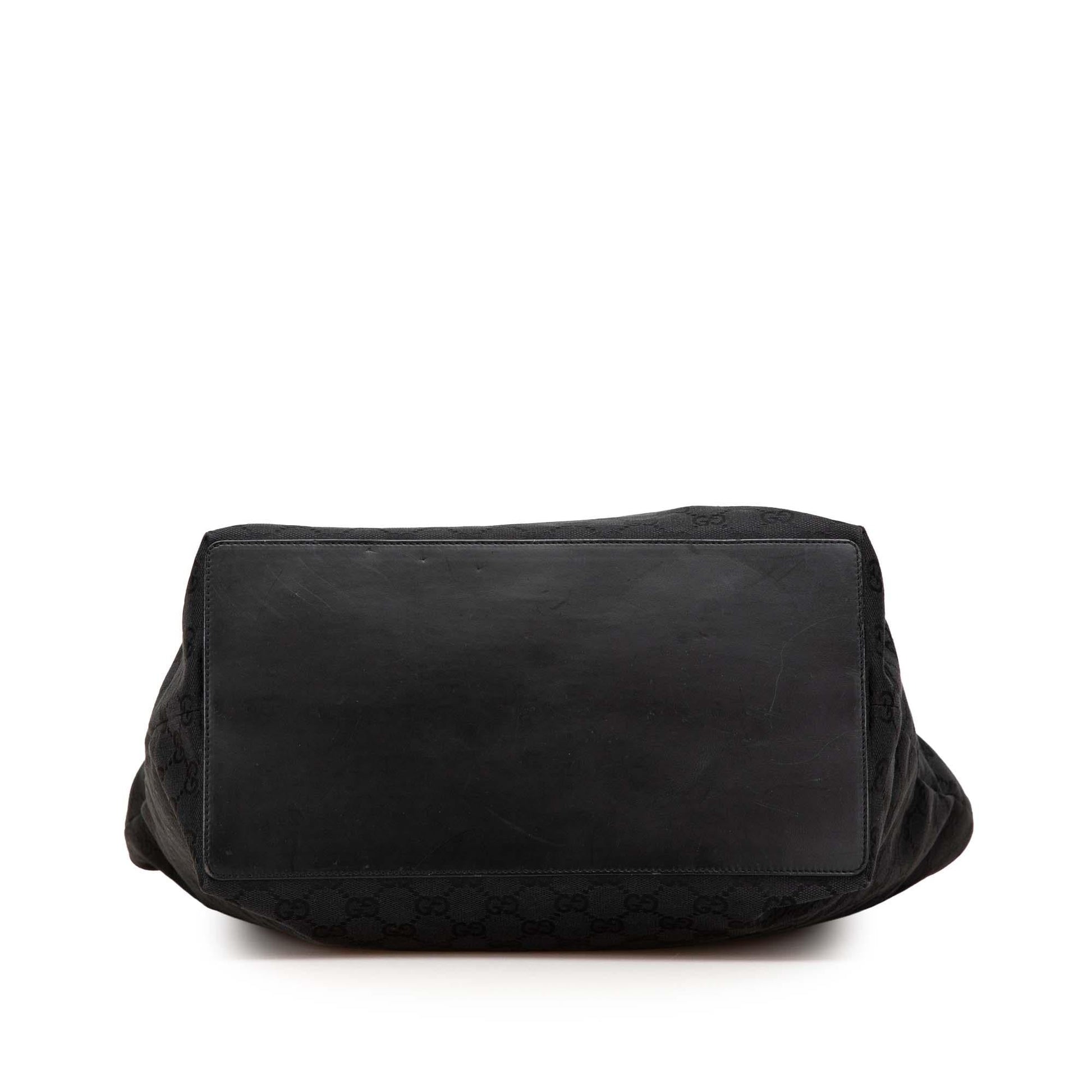 Gucci GG Shopper Canvas Black Large Tote Bag