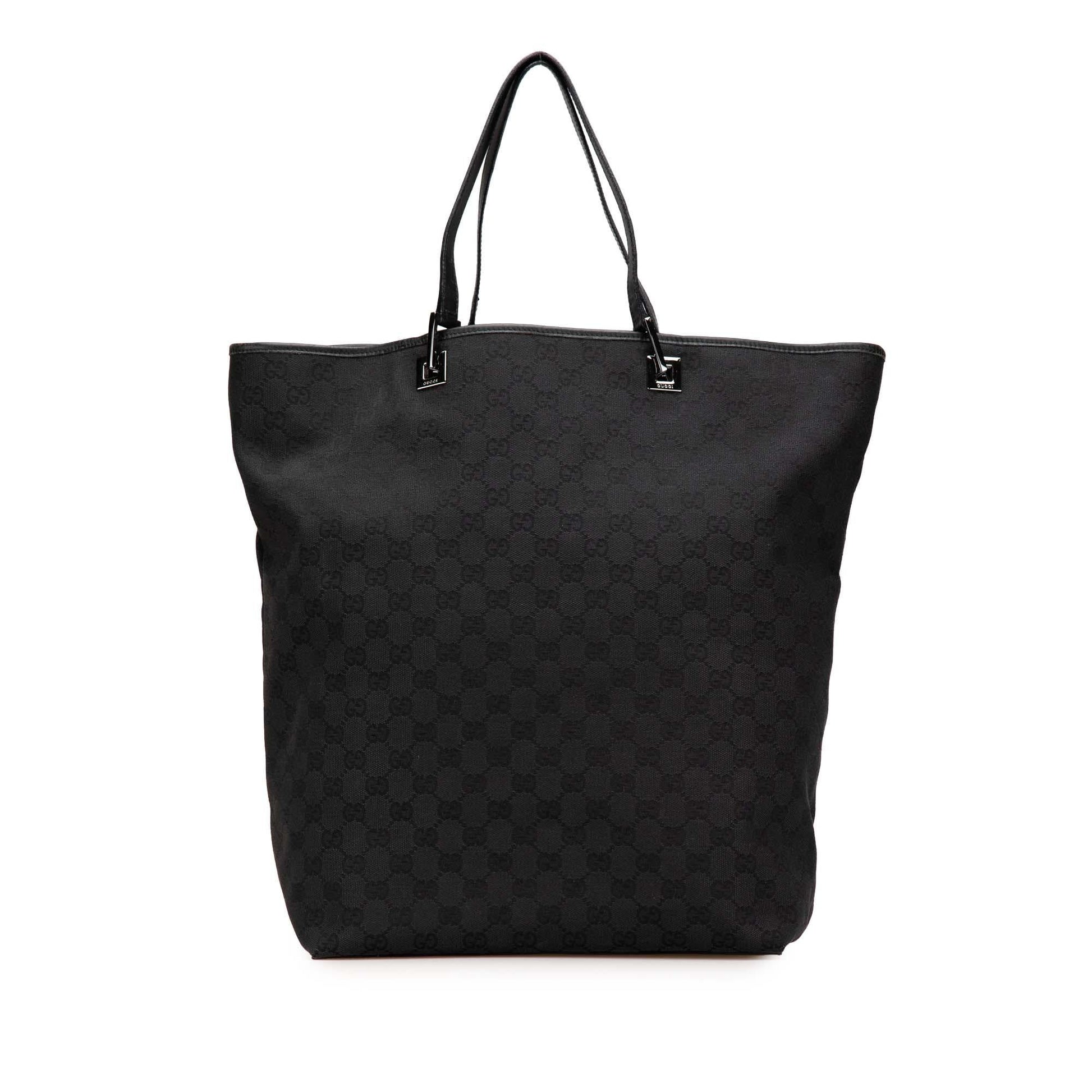 Gucci GG Shopper Canvas Black Large Tote Bag