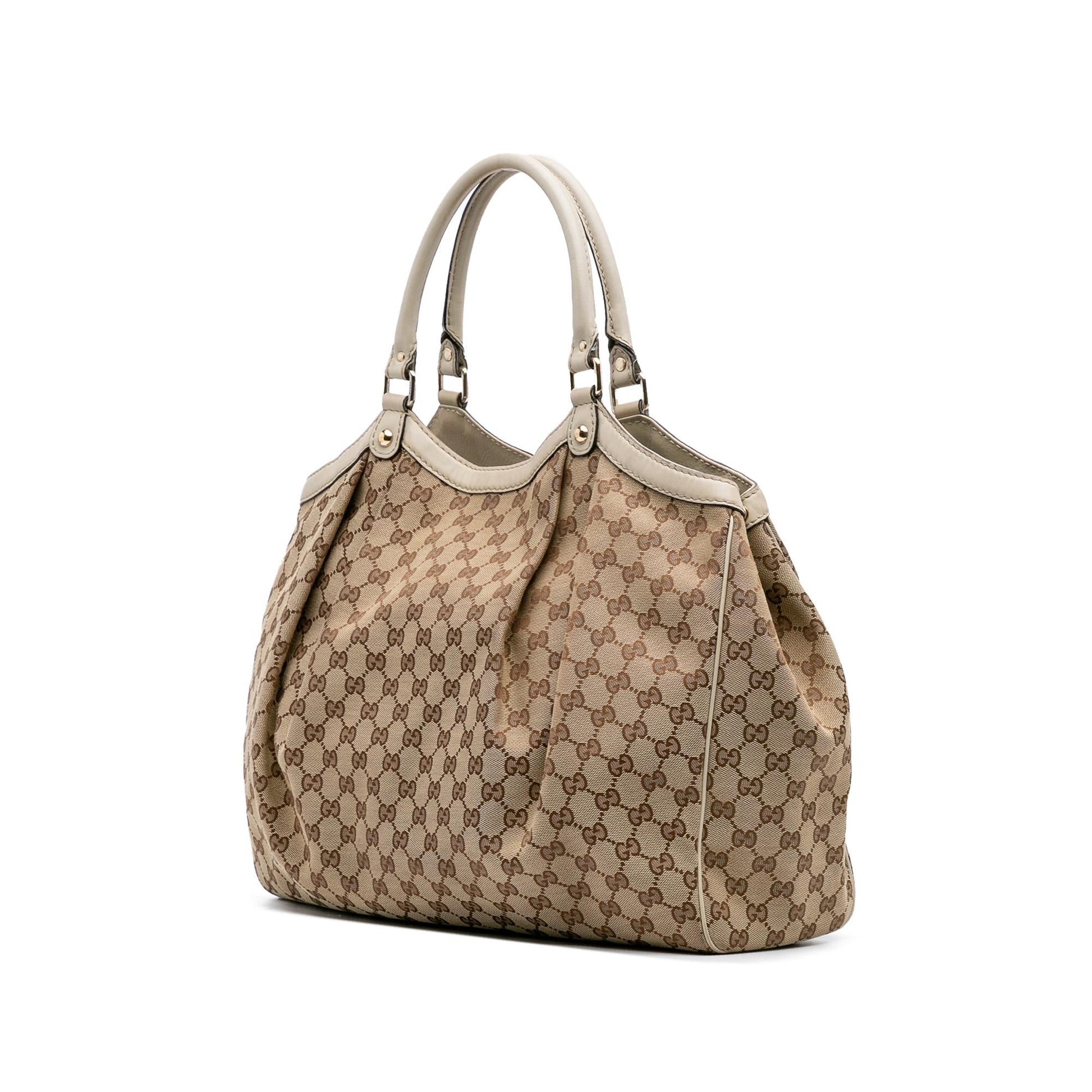 Gucci GG Sukey Canvas Brown Large Tote Bag