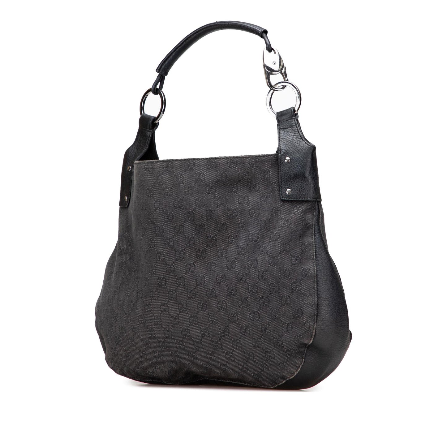 Gucci GG Denim Large Shoulder Bag Denim Hobo