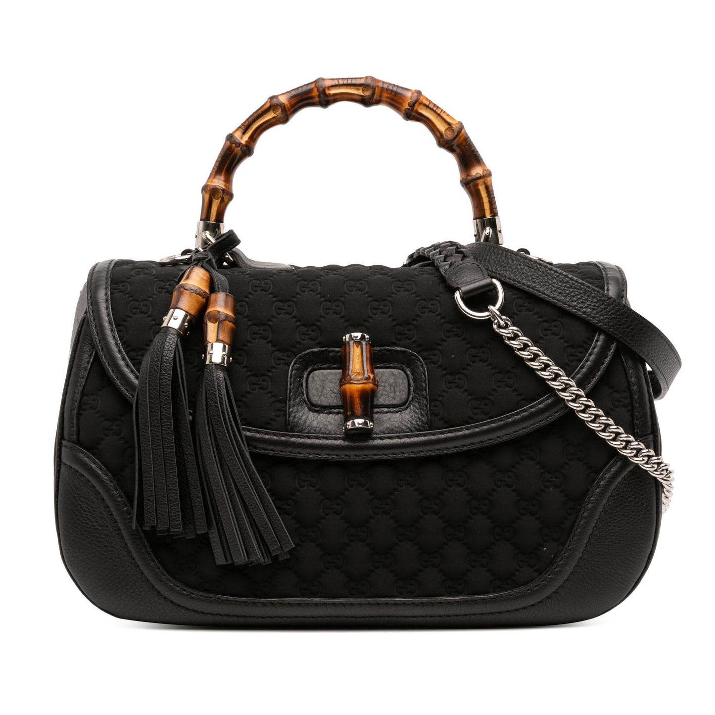 Gucci GG Neoprene New Bamboo Large Top Handle Travel Bag