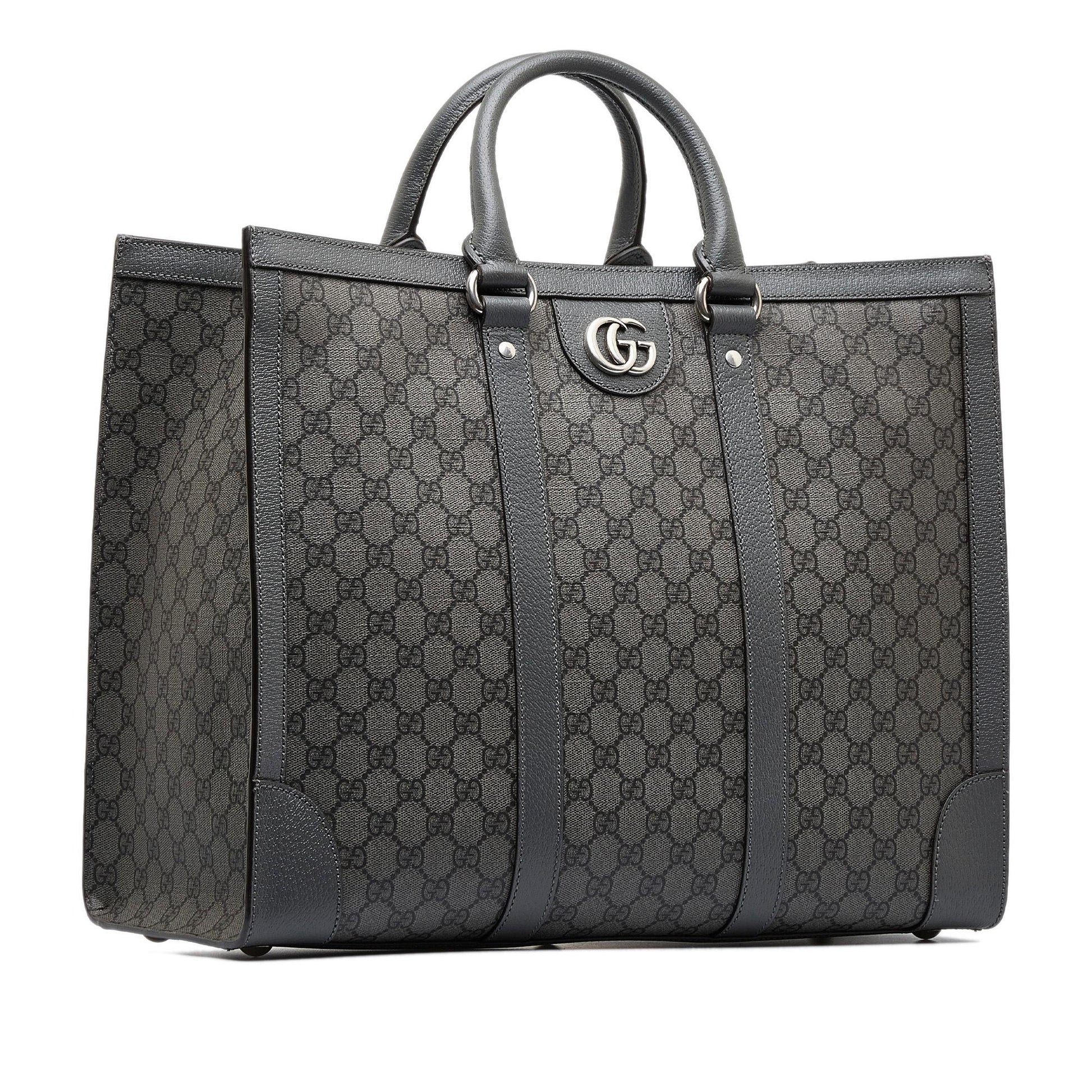 Gucci GG Supreme Ophidia SHG-yYLnqY Canvas Grey Large Satchel Bag