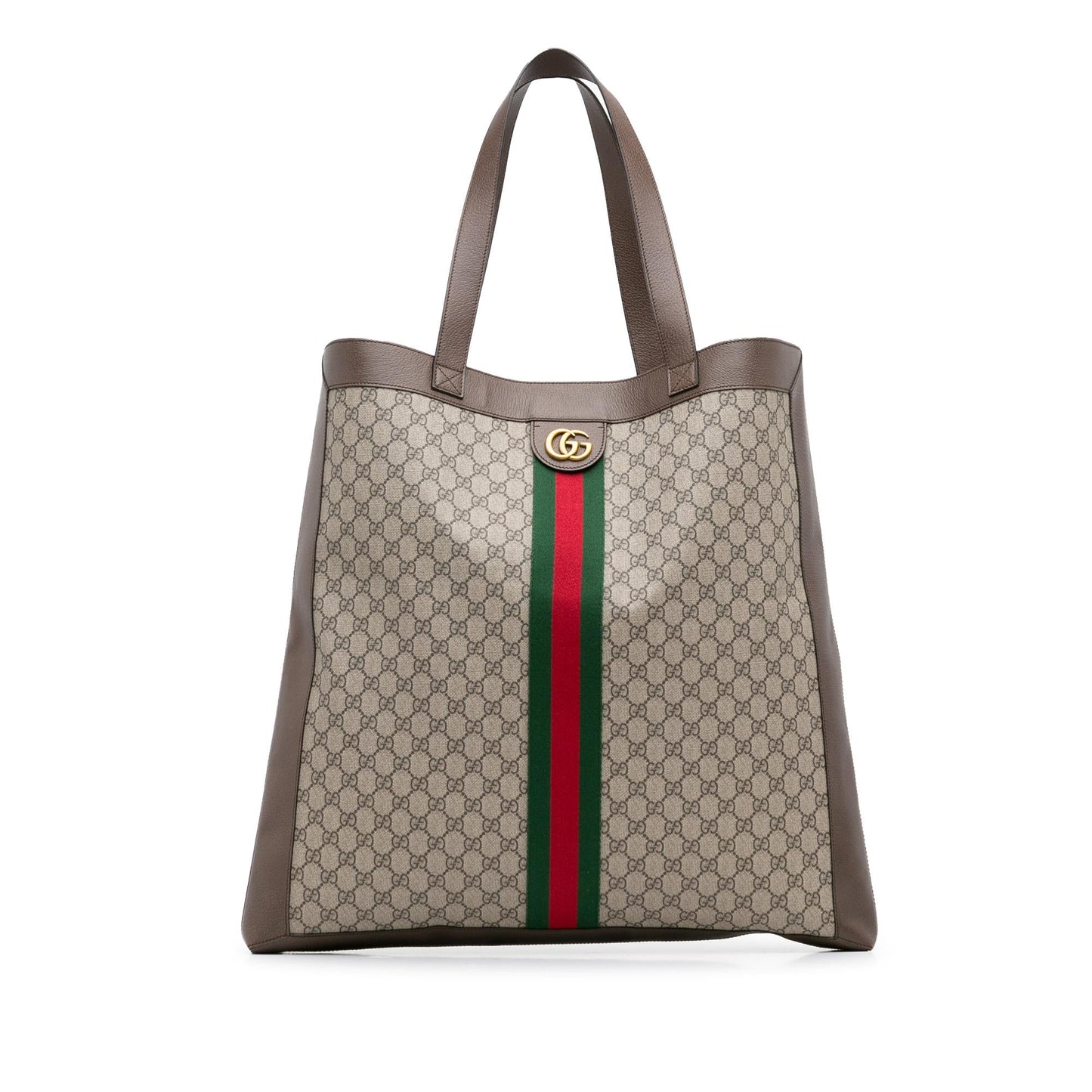 Gucci GG Supreme Ophidia SHG-PkvmIL Canvas Calf Brown Large Tote Bag