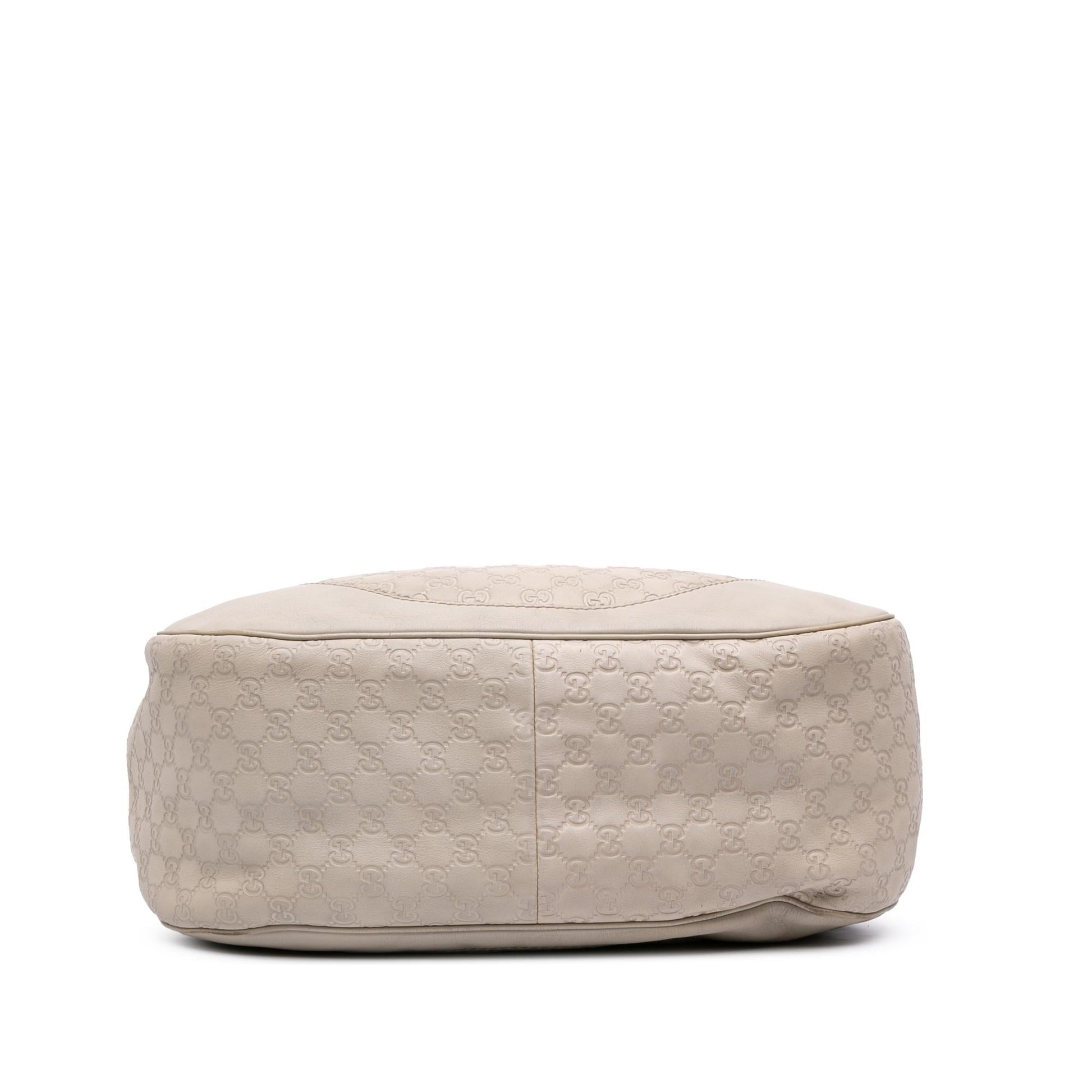 Gucci Guccissima Charlotte Calf White Large Tote Bag