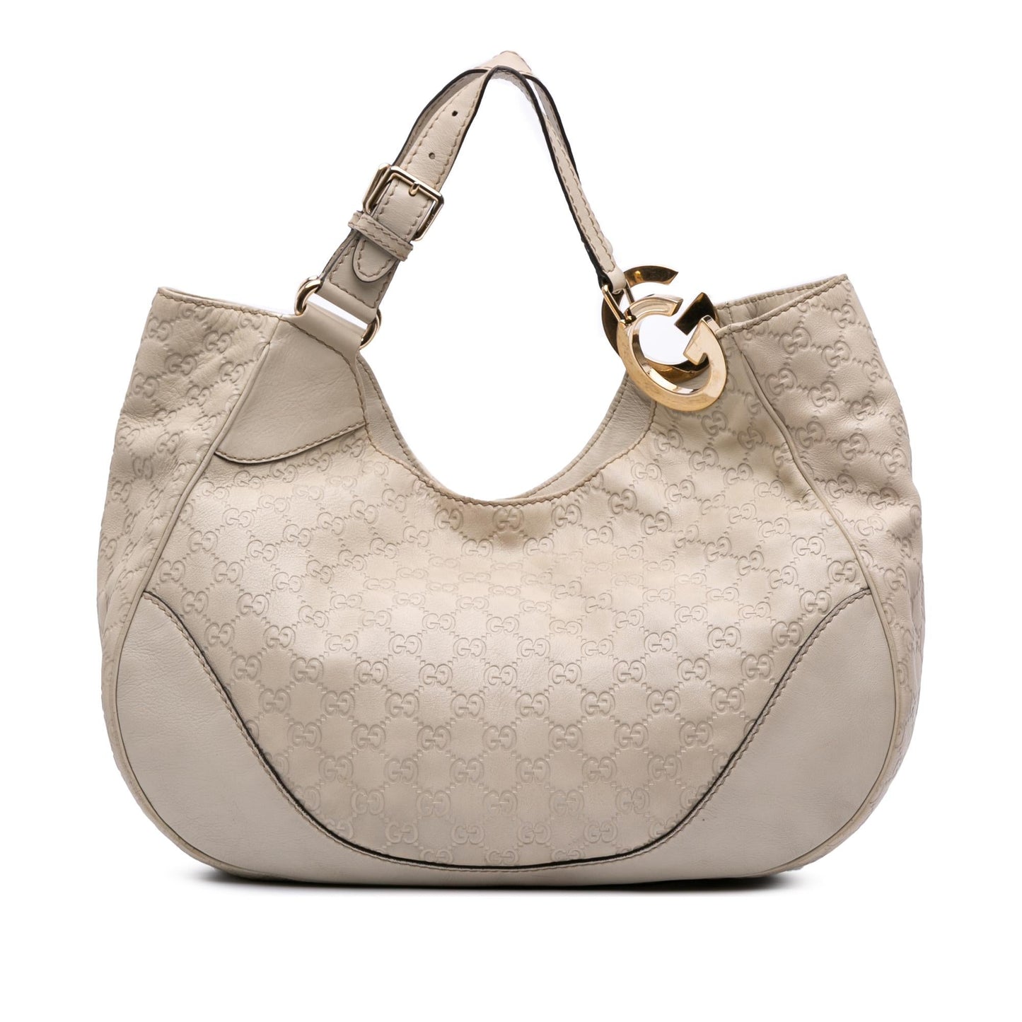 Gucci Guccissima Charlotte Calf White Large Tote Bag
