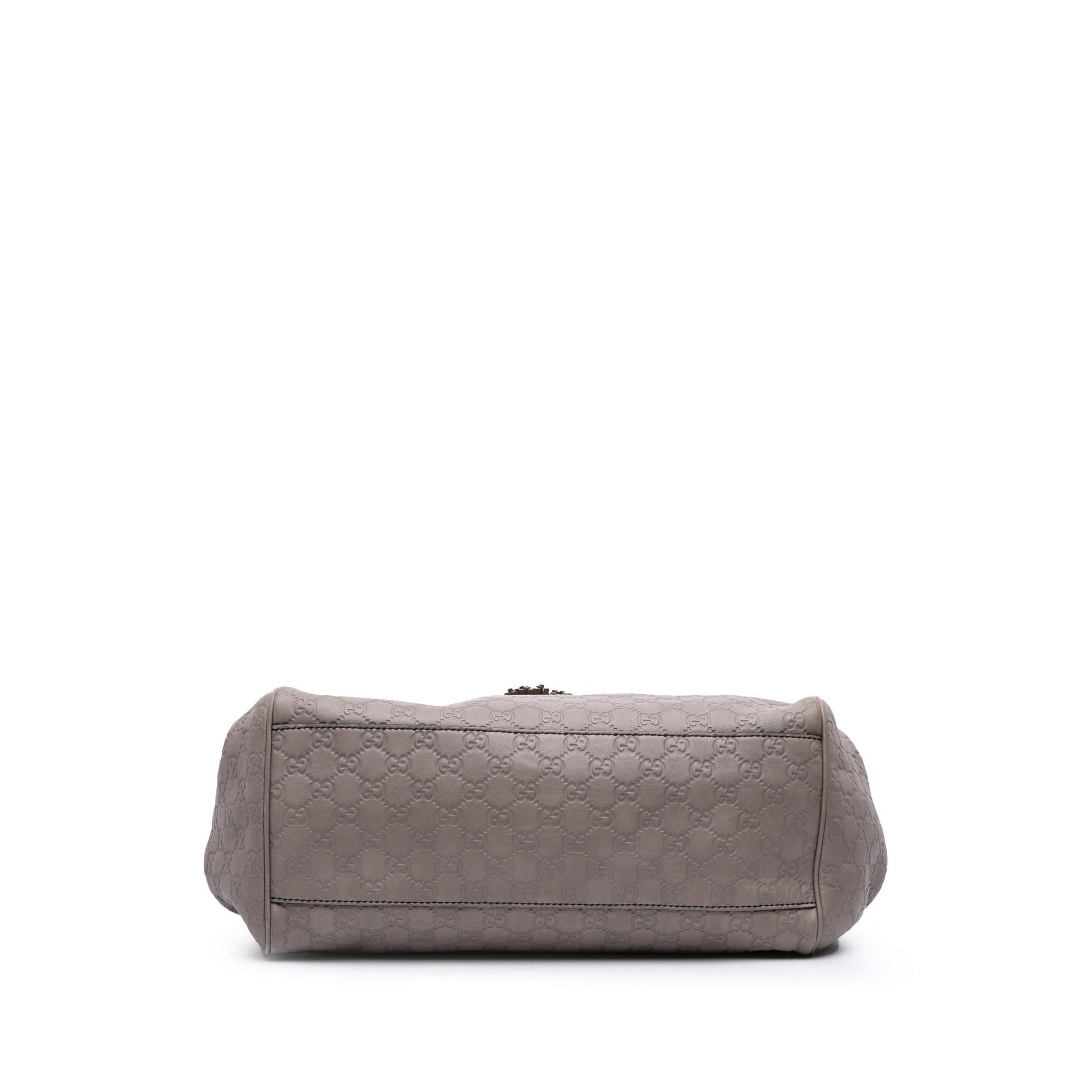 Gucci Guccissima Emily Calf Grey Large Chain Shoulder Bag