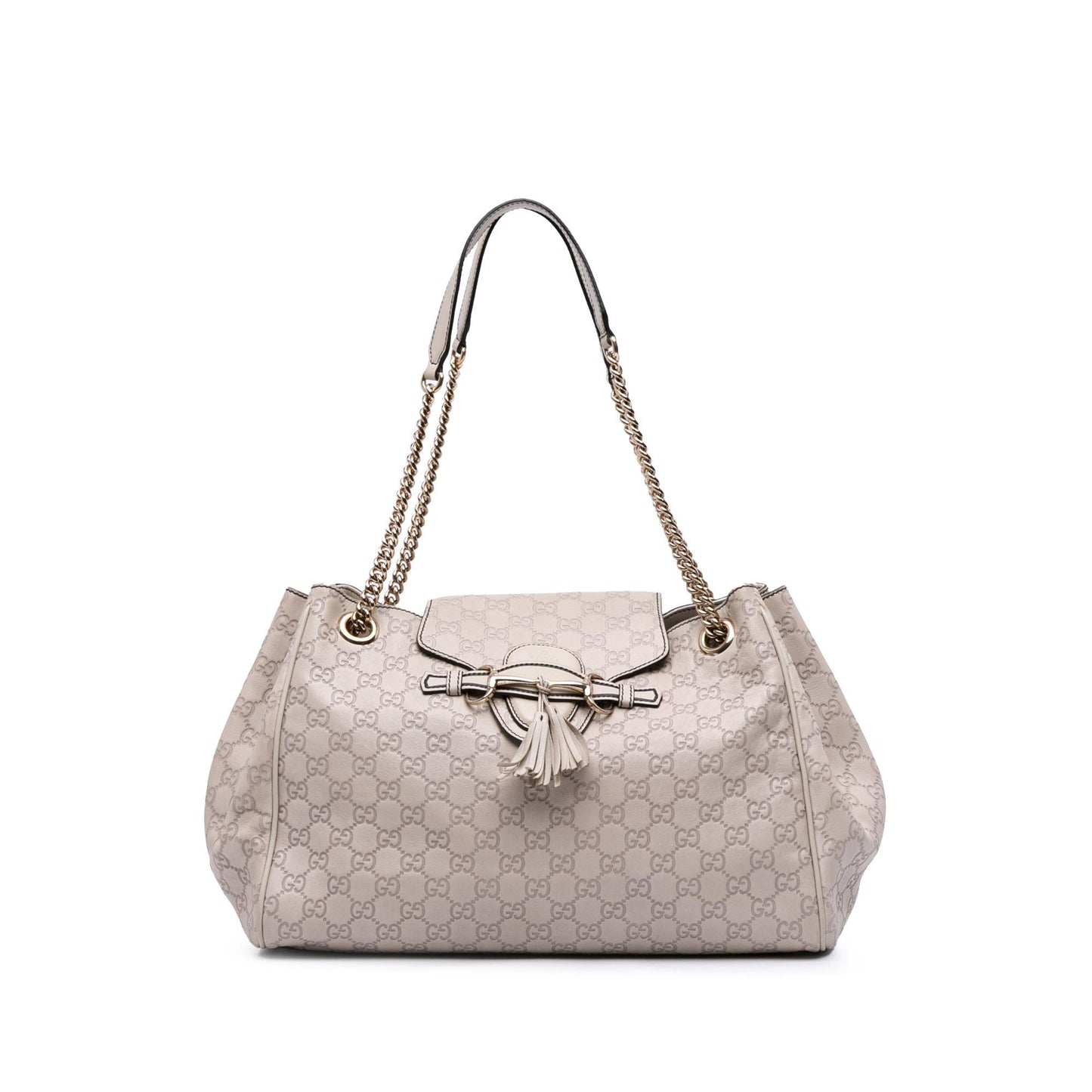 Gucci Guccissima Emily Calf Brown Large Chain Shoulder Bag Bag 3