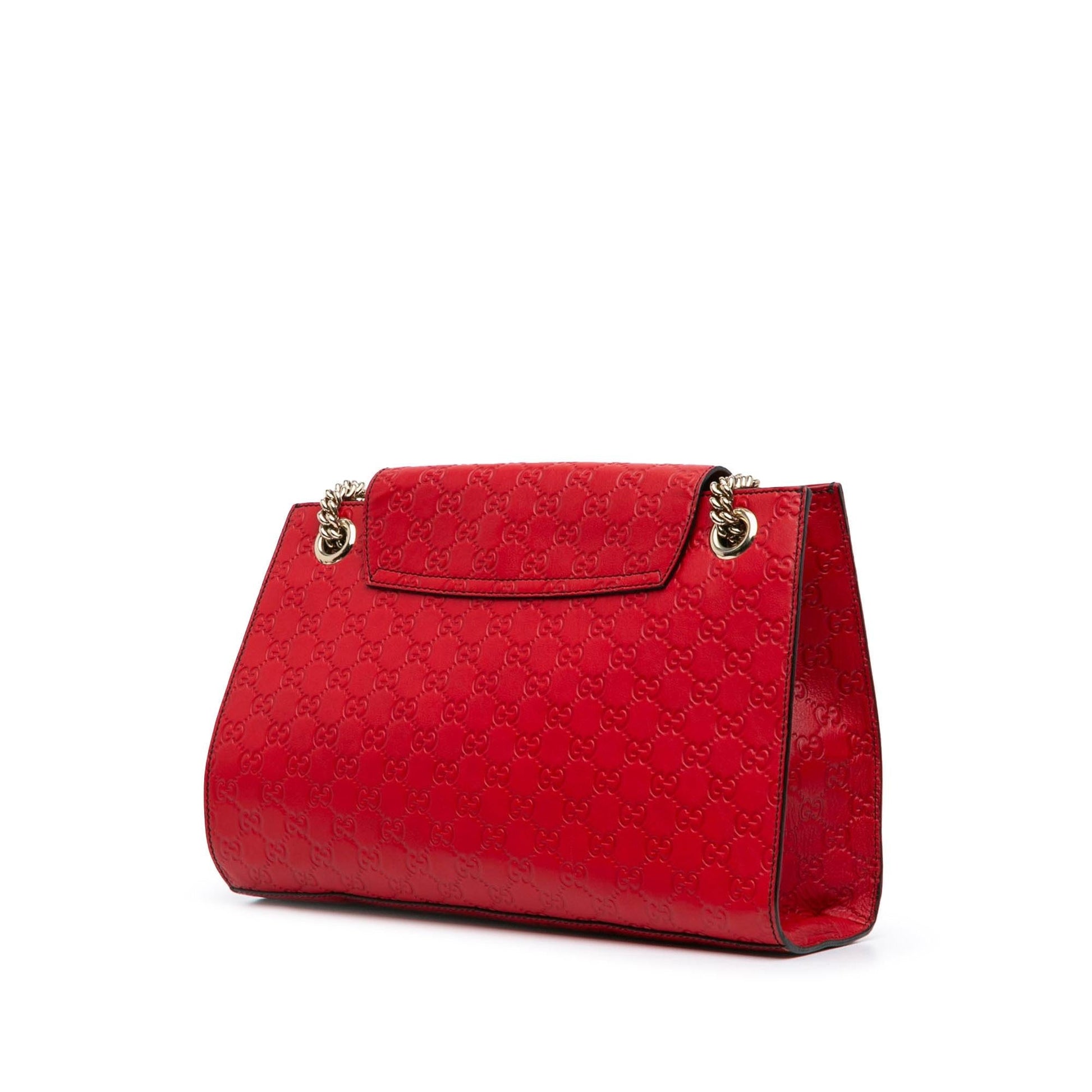 Gucci Guccissima Emily Calf Red Large Shoulder Bag Bag 1
