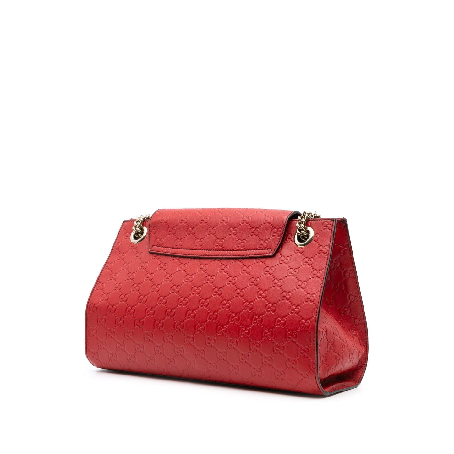 Gucci Guccissima Emily Calf Red Large Shoulder Bag Bag 4