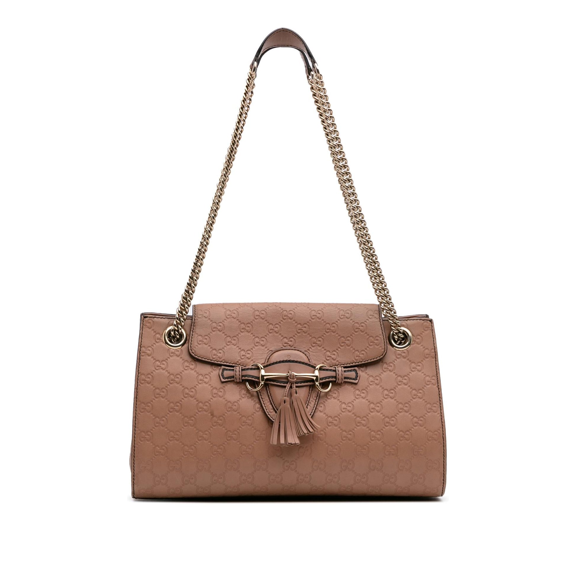 Gucci Guccissima Emily Calf Pink Large Shoulder Bag Bag 6