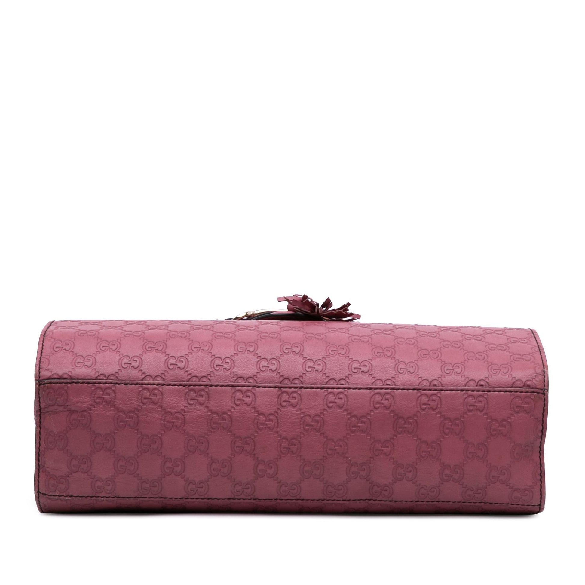 Gucci Guccissima Emily Calf Pink Large Shoulder Bag Bag 9