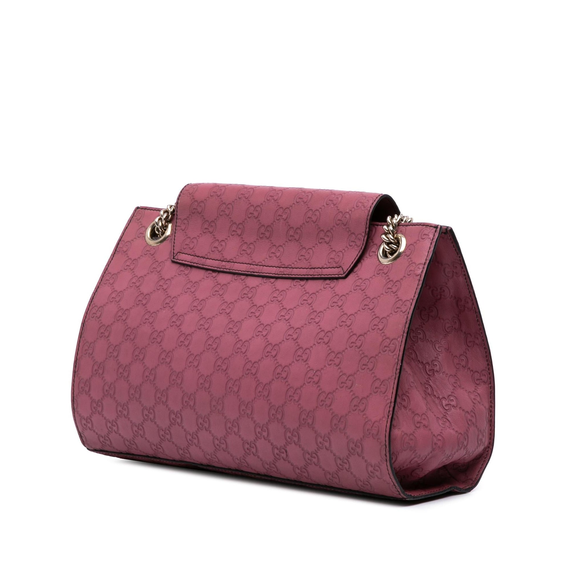 Gucci Guccissima Emily Calf Pink Large Shoulder Bag Bag 9
