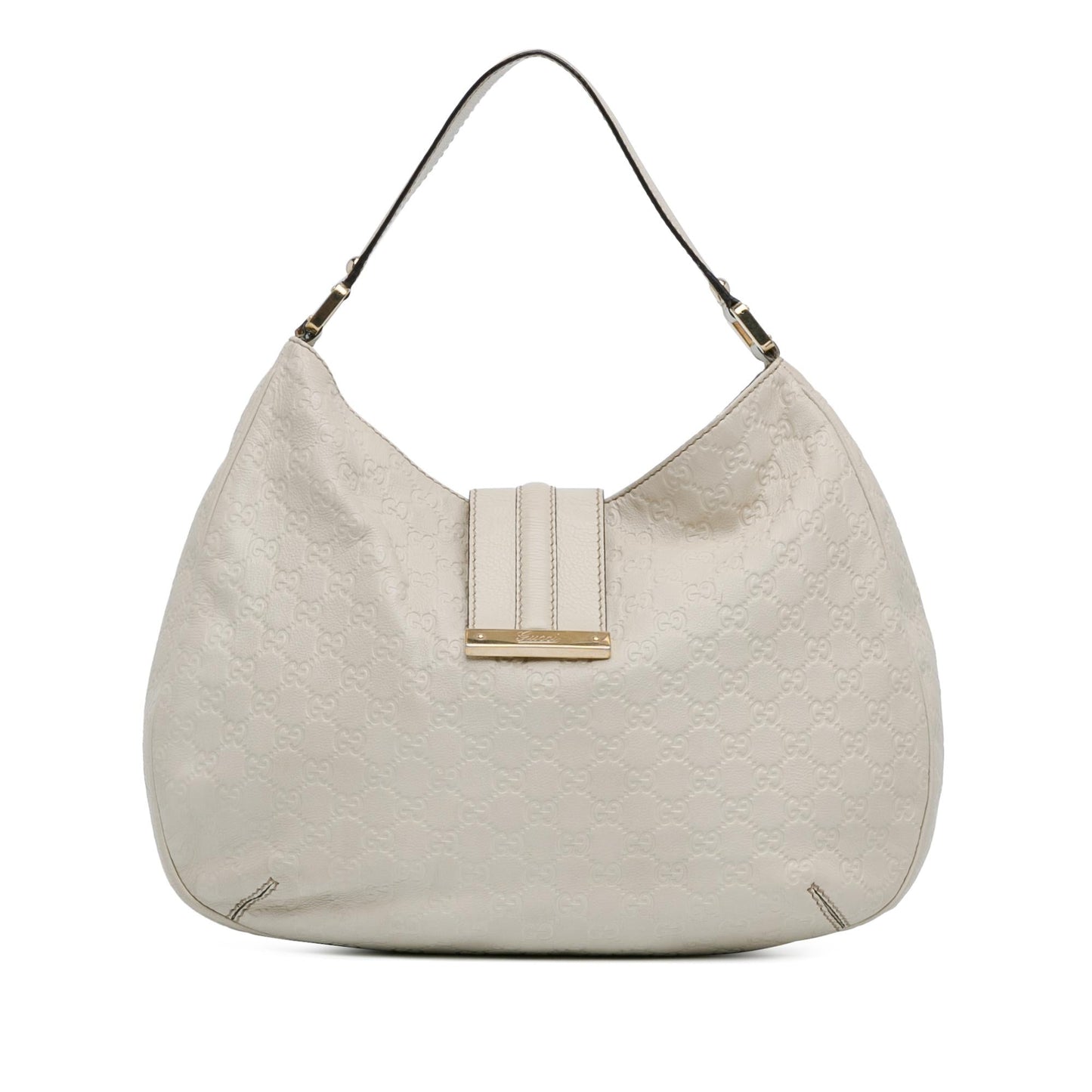 Gucci Guccissima New Ladies SHG-Yl5qHT Calf White Large Shoulder Bag