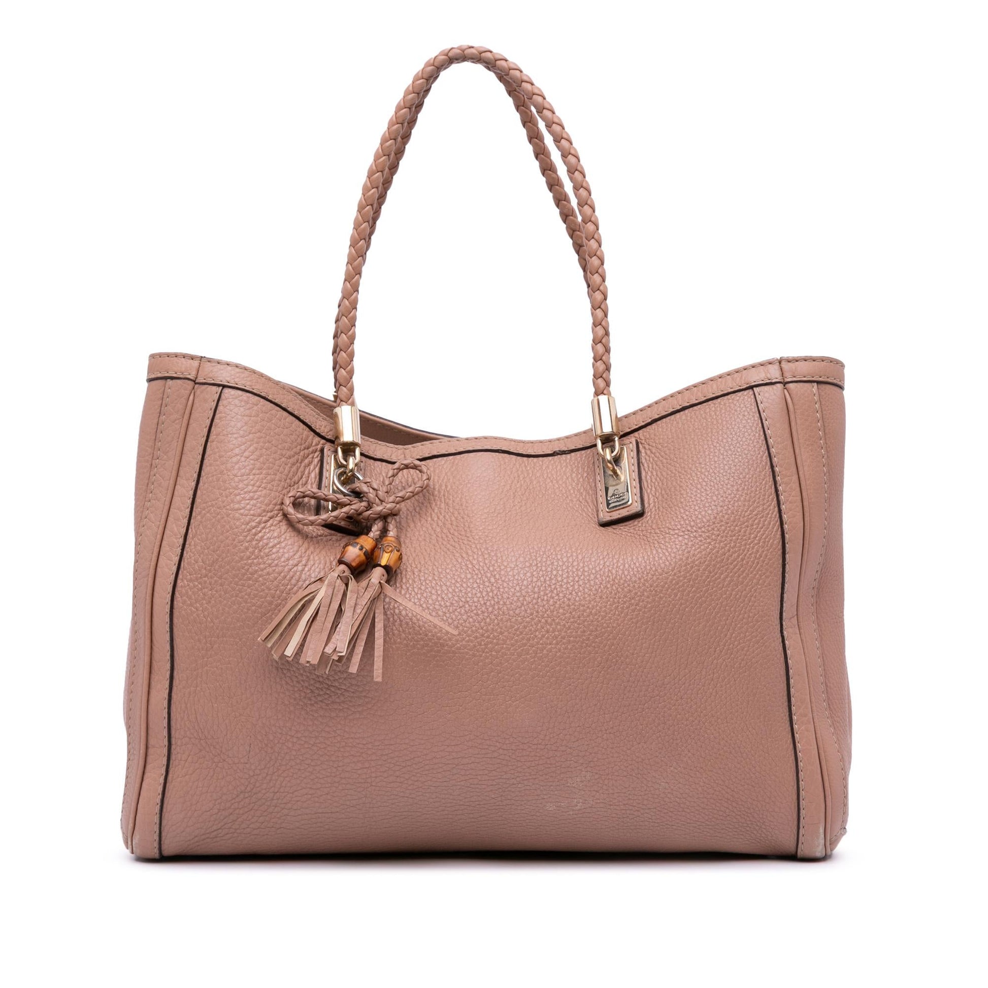 Gucci Bella Leather Calf Pink Large Tote Bag