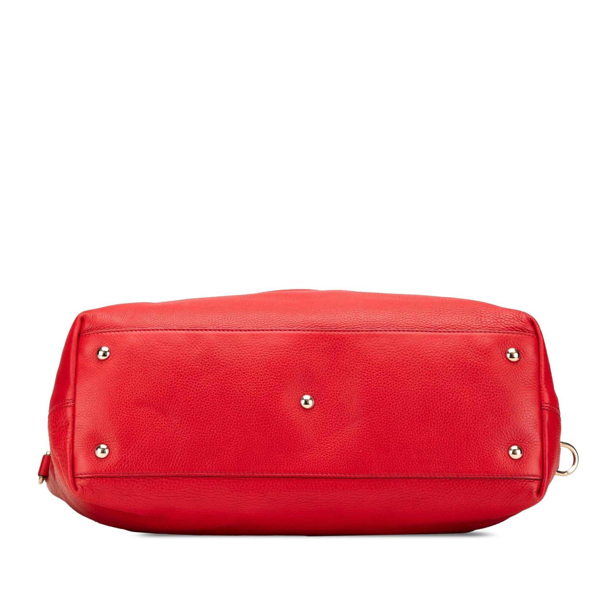 Gucci Soho Working Leather Calf Red Large Tote Bag