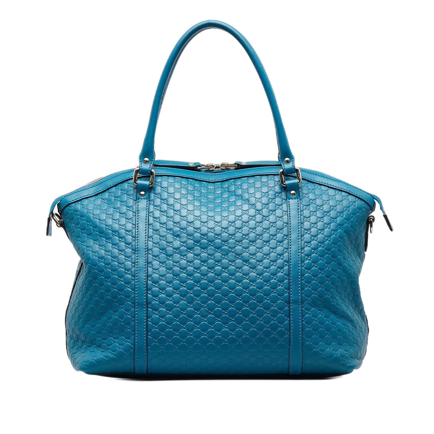 Gucci Microguccissima Dome SHG-PUp5Le Calf Blue Large Satchel Bag